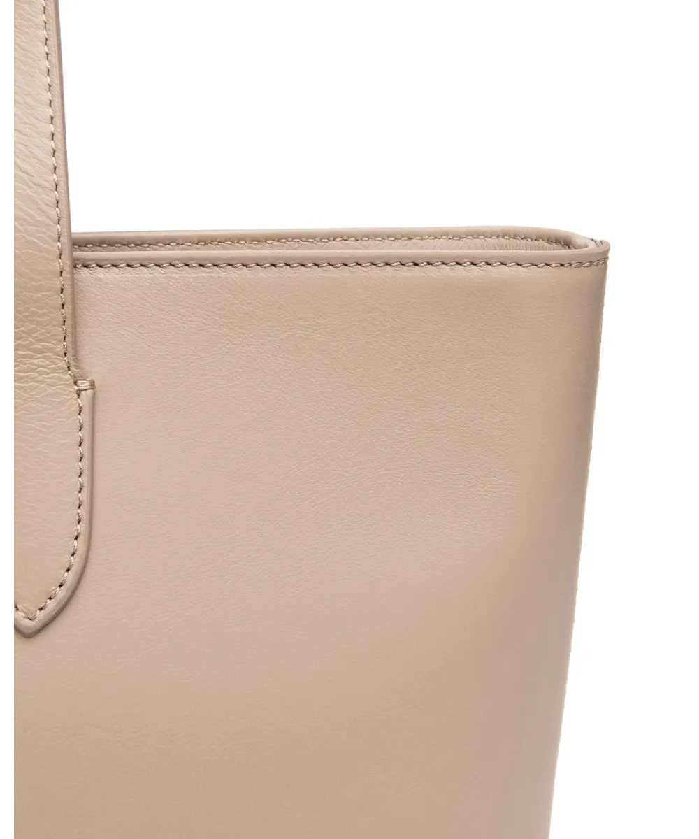 Borsa Tote In Pelle Tortora
