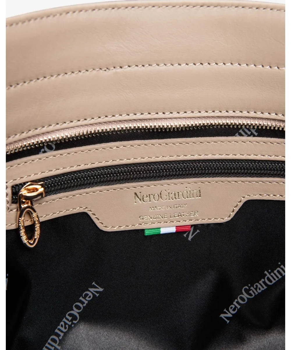 Borsa Tote In Pelle Tortora