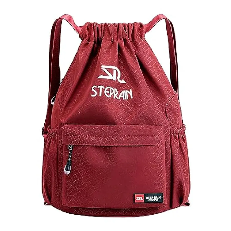 Borsa zaino con coulisse, borsa da viaggio ergonomica per palestra in nylon, borsa sportiva da palestra a prova di perdite, bors