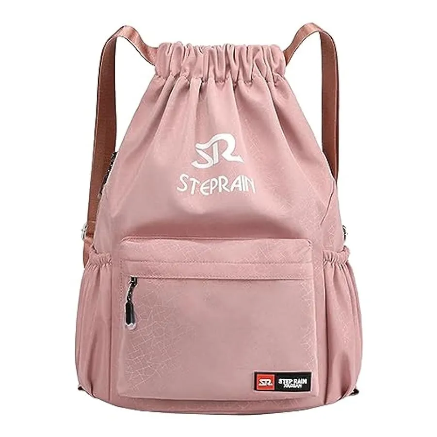 Borsa zaino con coulisse, borsa da viaggio ergonomica per palestra in nylon, borsa sportiva da palestra a prova di perdite, bors