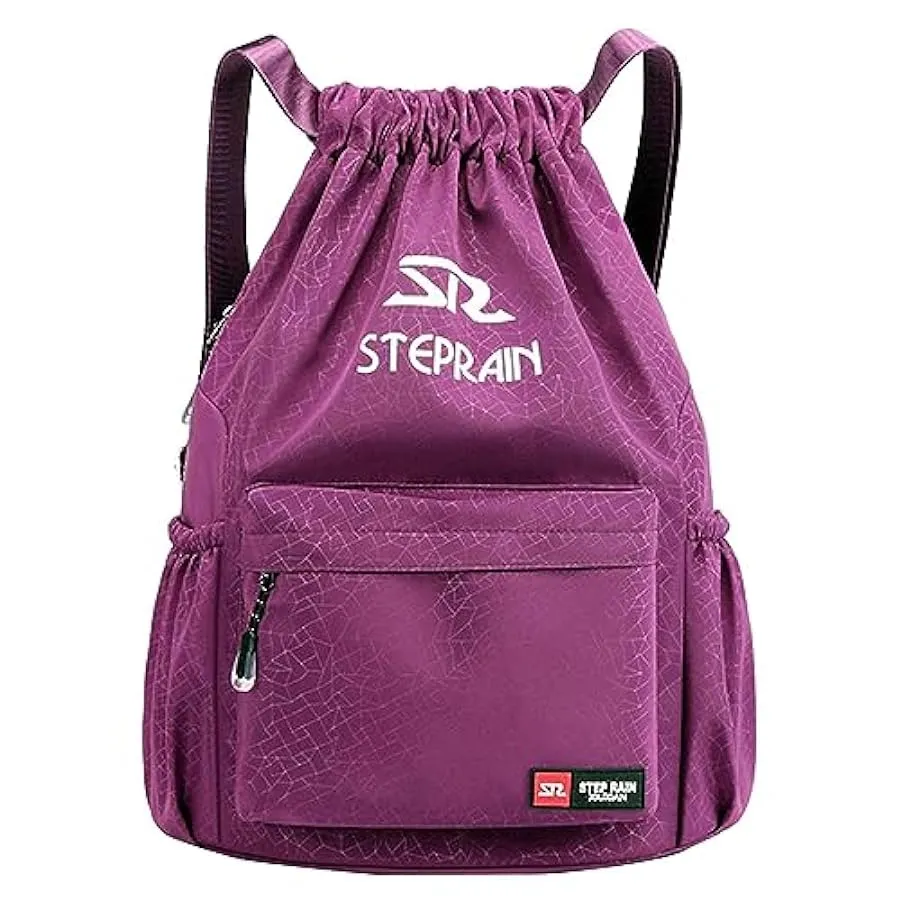 Borsa zaino con coulisse, borsa da viaggio ergonomica per palestra in nylon, borsa sportiva da palestra a prova di perdite, bors