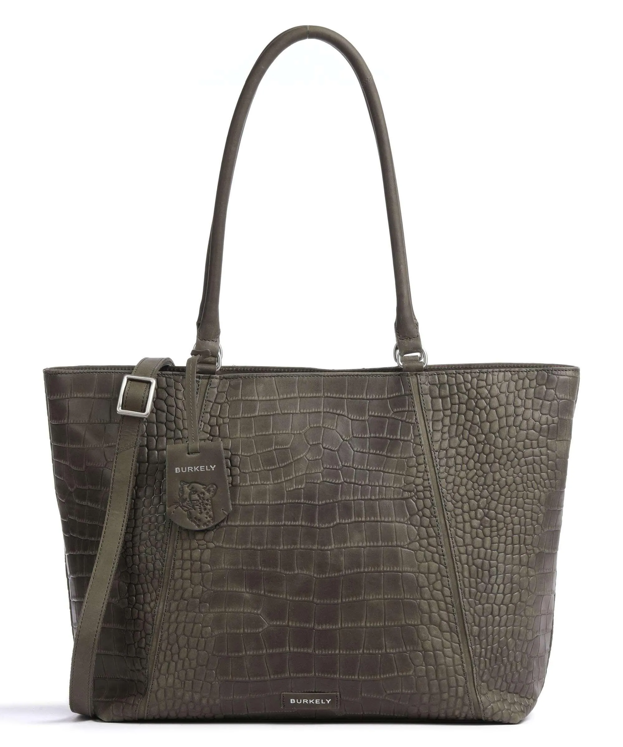  Burkely Cool Colbie Borsa shopper 15″ pelle in rilievo verde scuro  