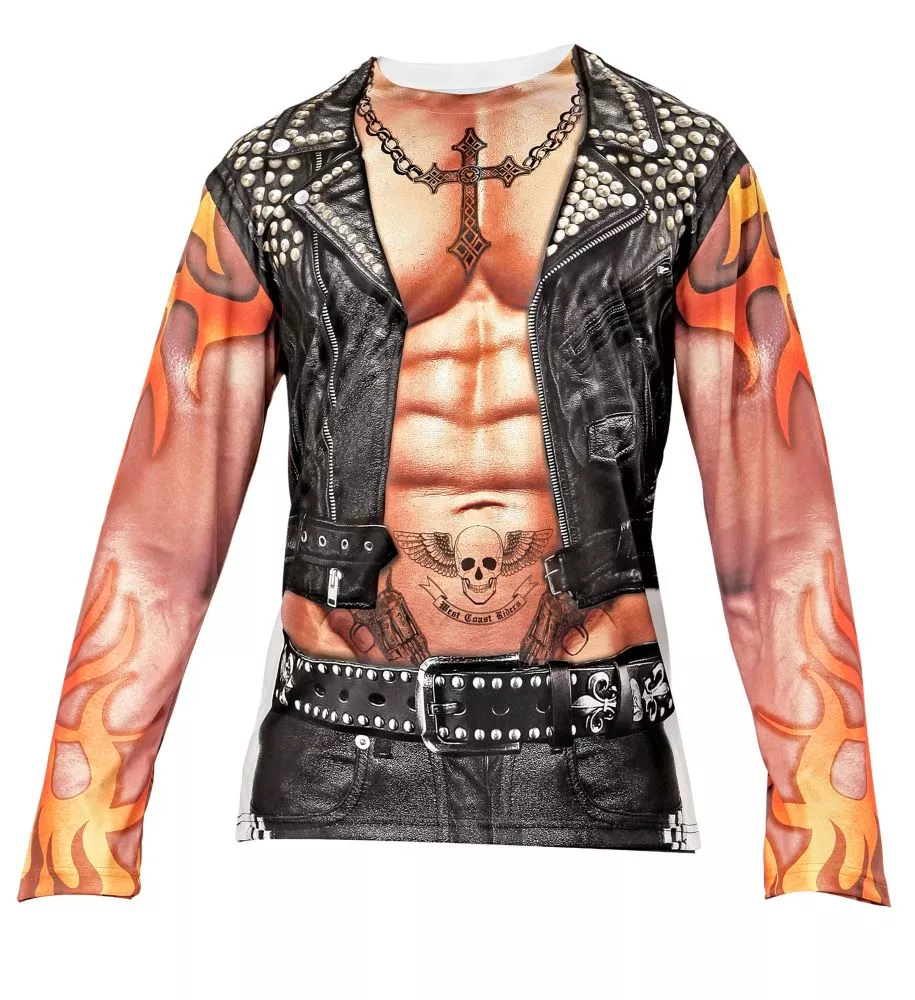 Camicia 3D ragazzo cattivo motociclista