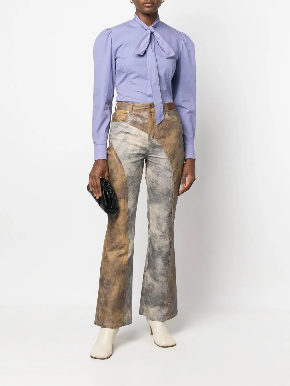 camicia con fiocco
