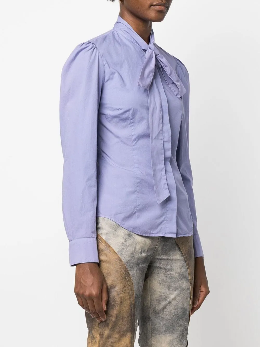 camicia con fiocco
