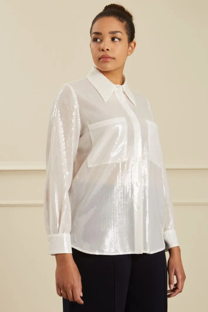 Camicia con paillettes