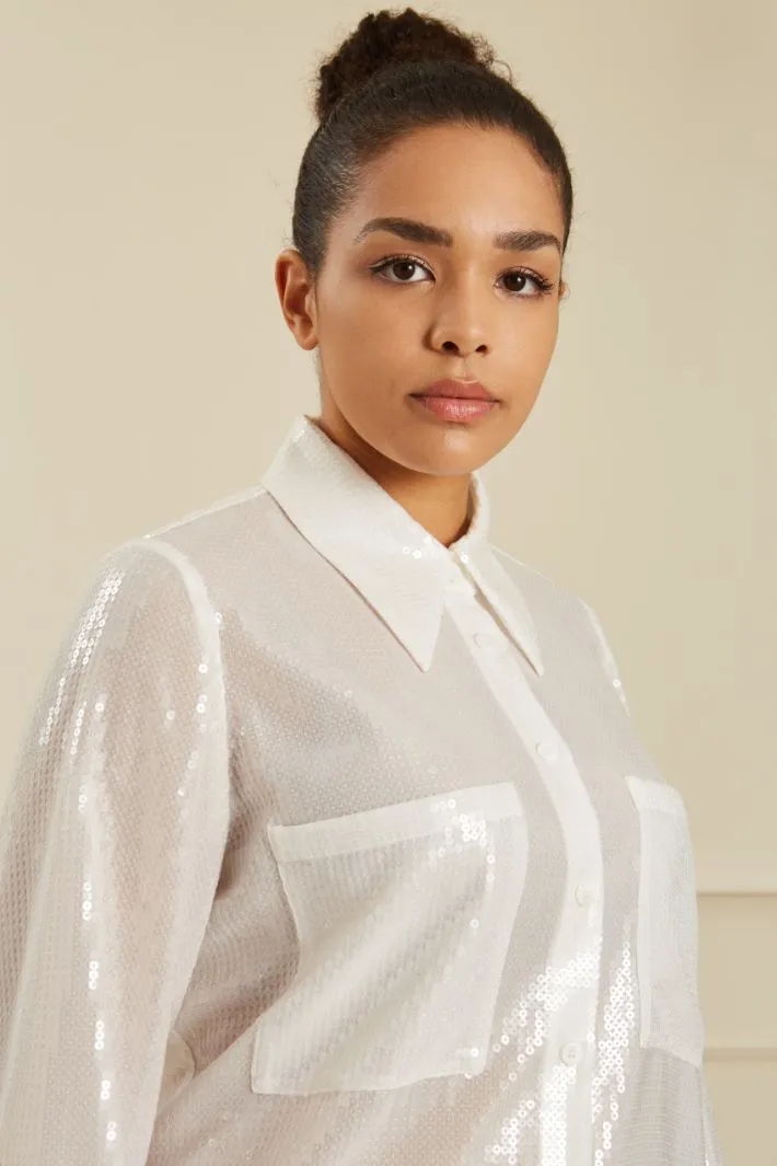 Camicia con paillettes