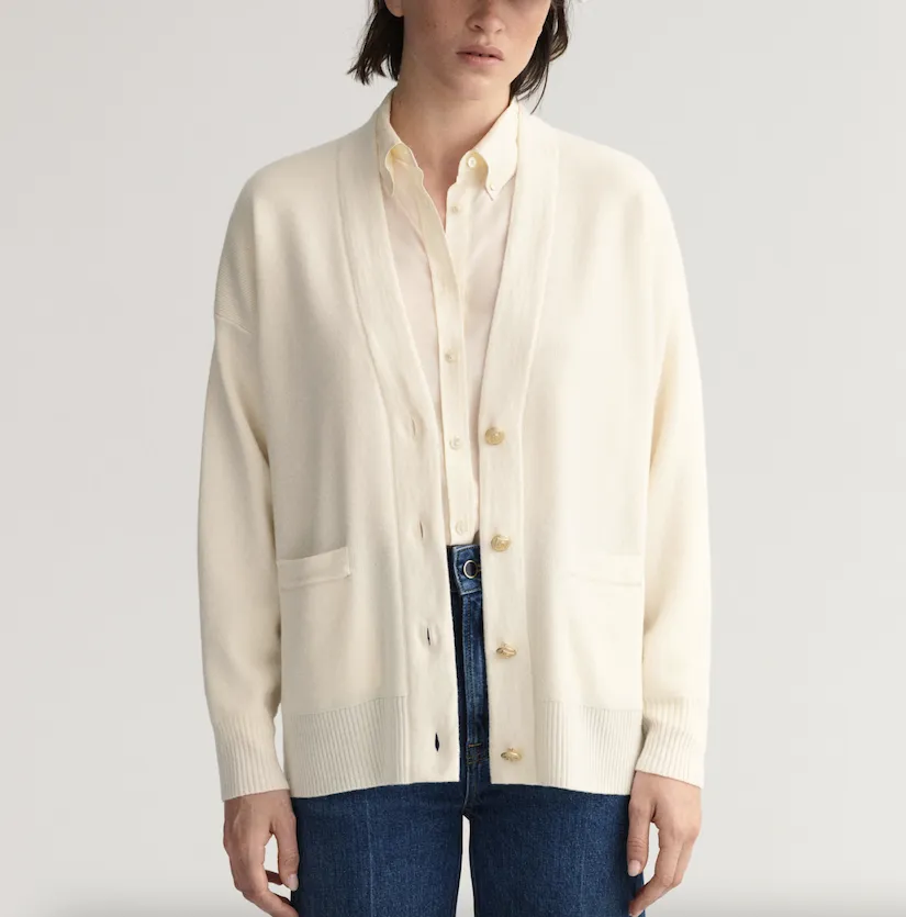 Cardigan Gant Donna oversize tinta unita 4802124-130