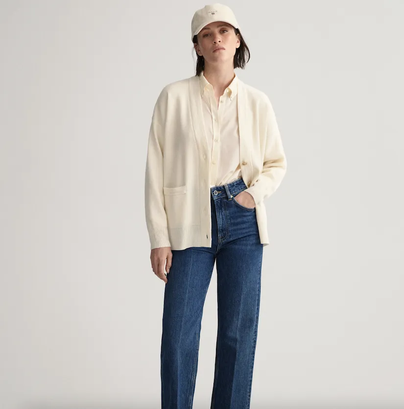 Cardigan Gant Donna oversize tinta unita 4802124-130