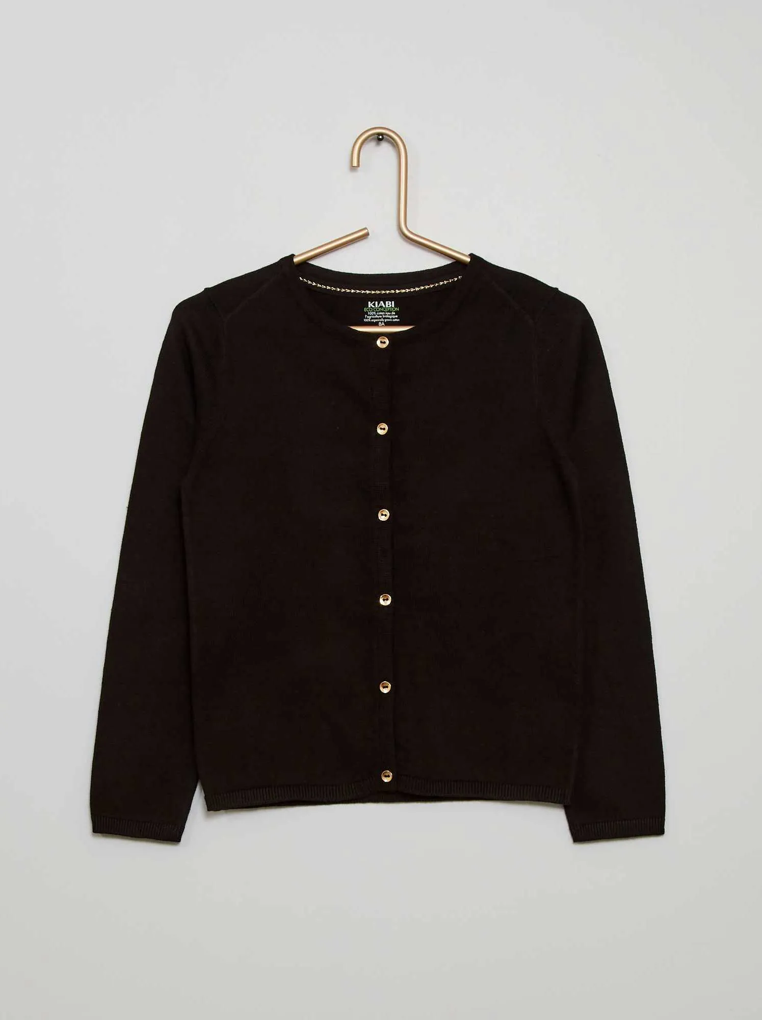 Cardigan in maglia fine - nero
