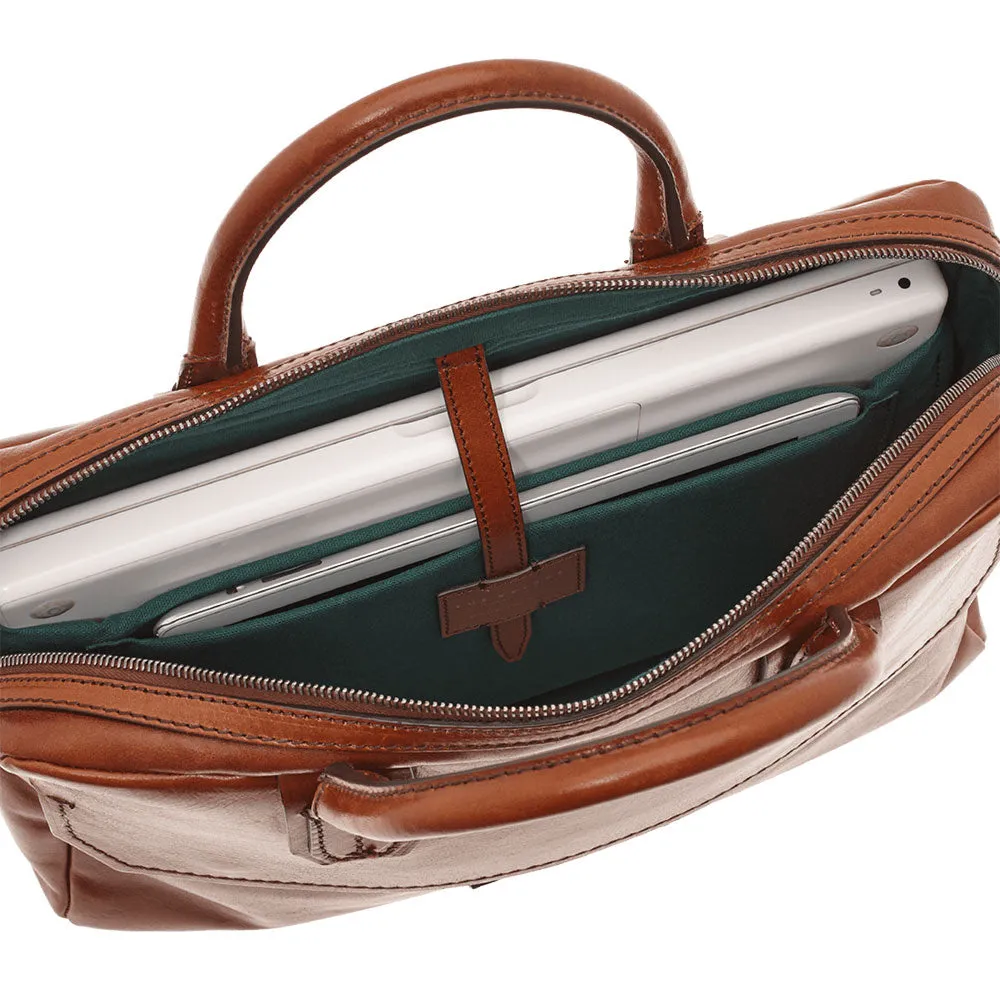 Cartella Uomo Porta Pc THE BRIDGE in Pelle Marrone linea Williamsburg