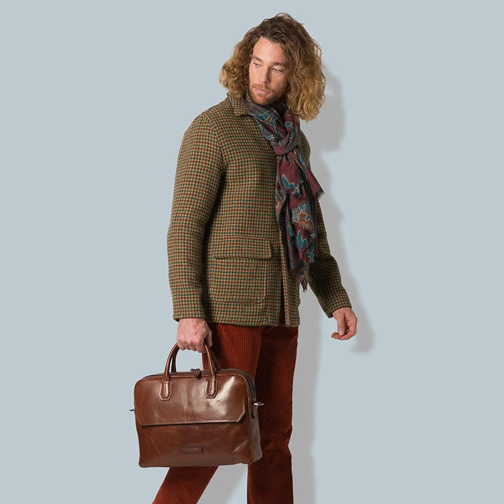 Cartella Uomo Porta Pc THE BRIDGE in Pelle Marrone linea Williamsburg