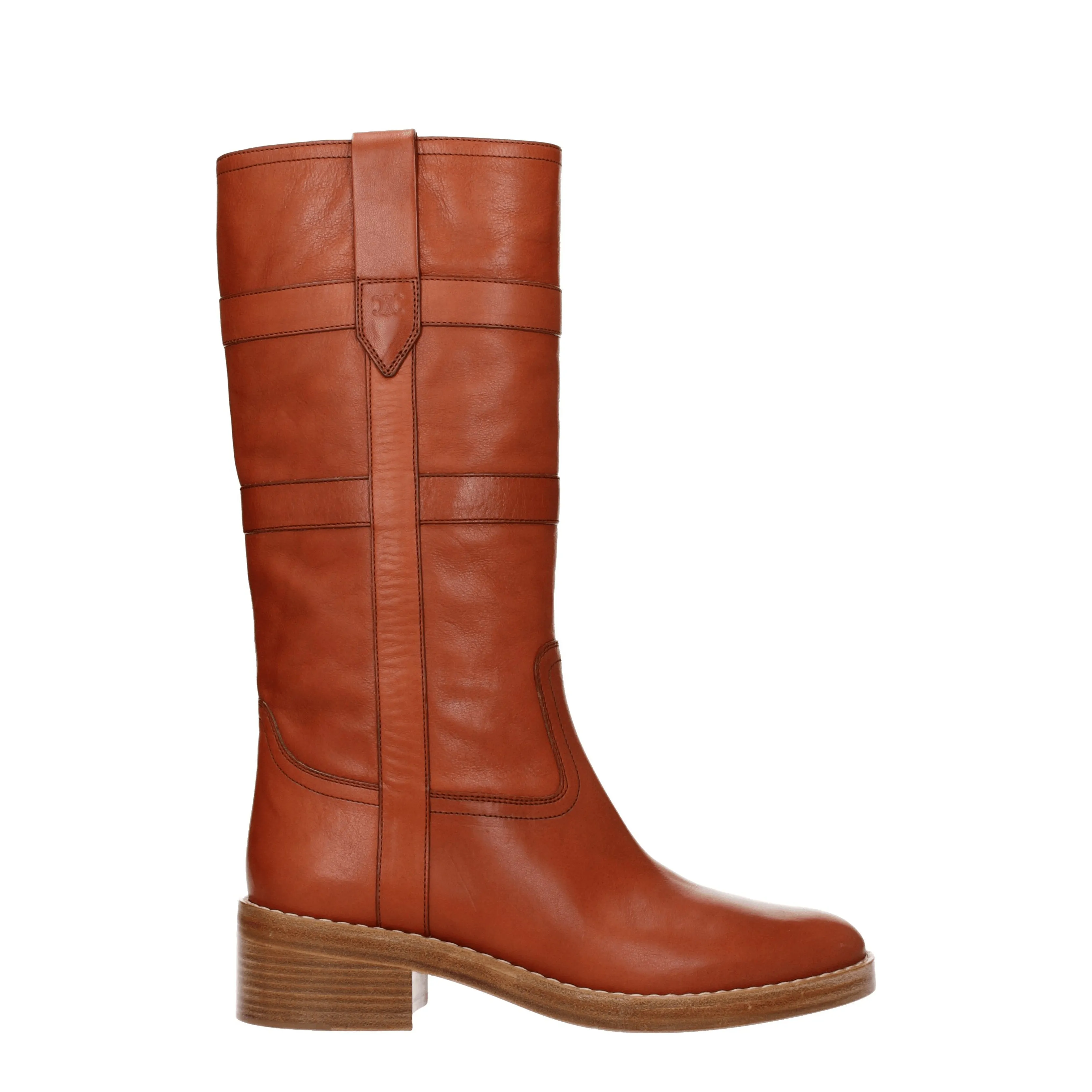 Celine Stivali Donna Pelle Marrone/Cognac