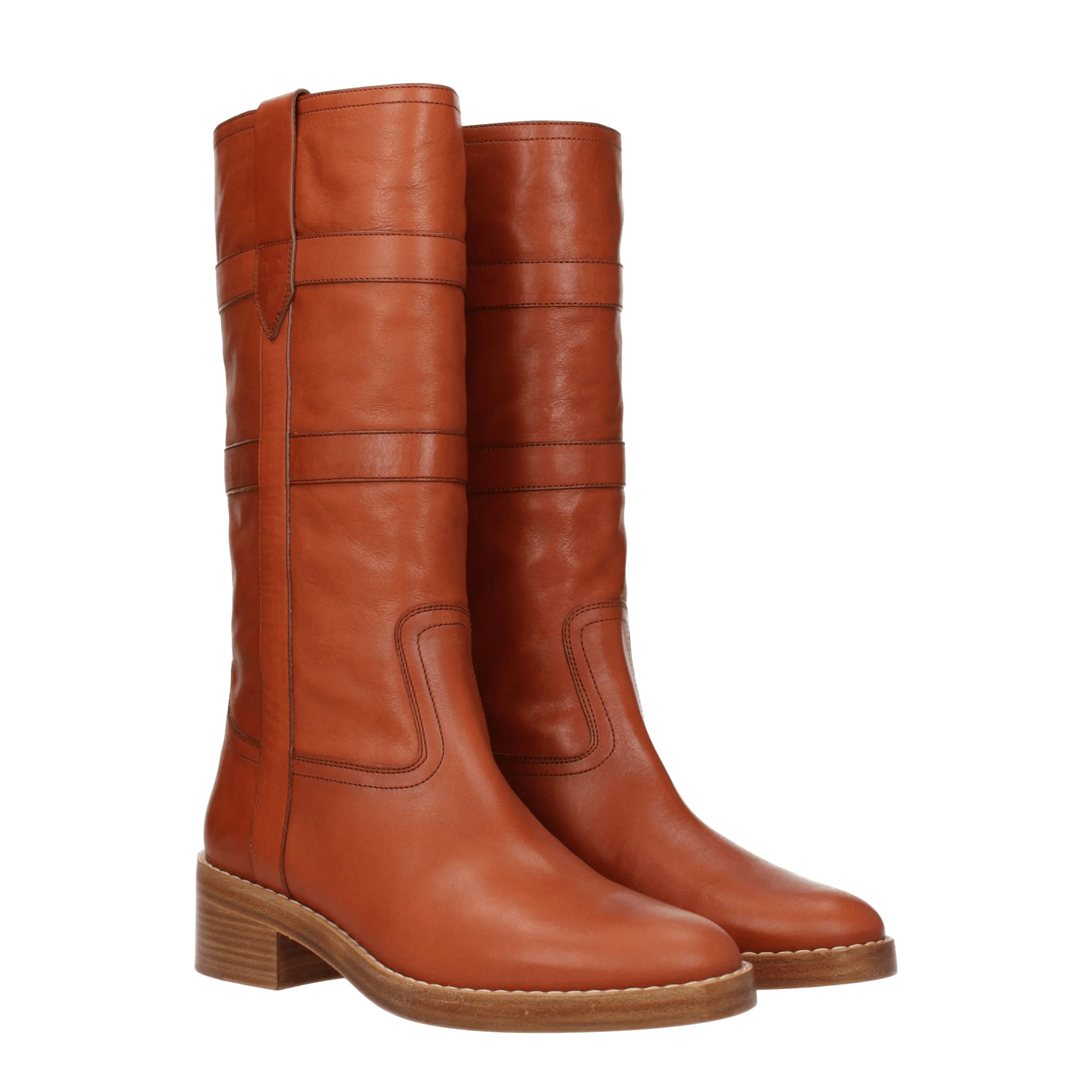 Celine Stivali Donna Pelle Marrone/Cognac