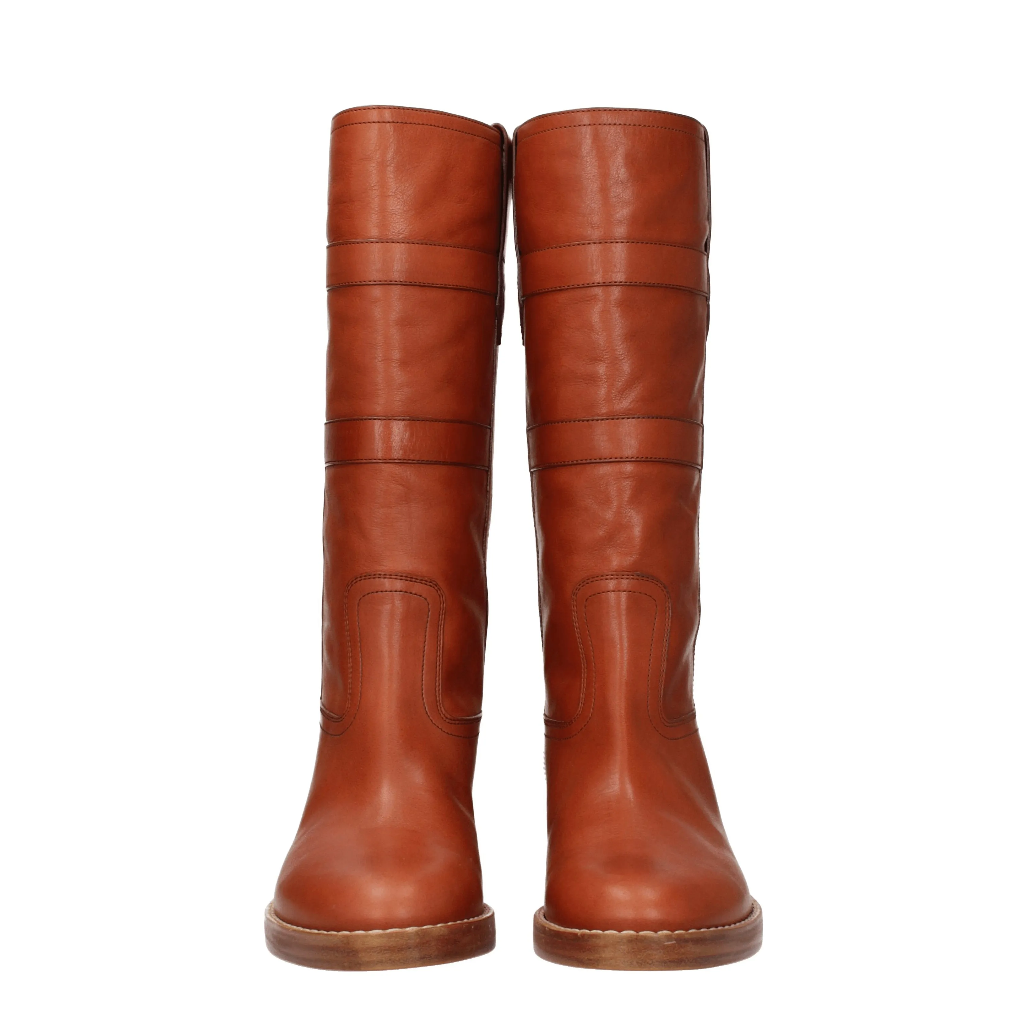 Celine Stivali Donna Pelle Marrone/Cognac