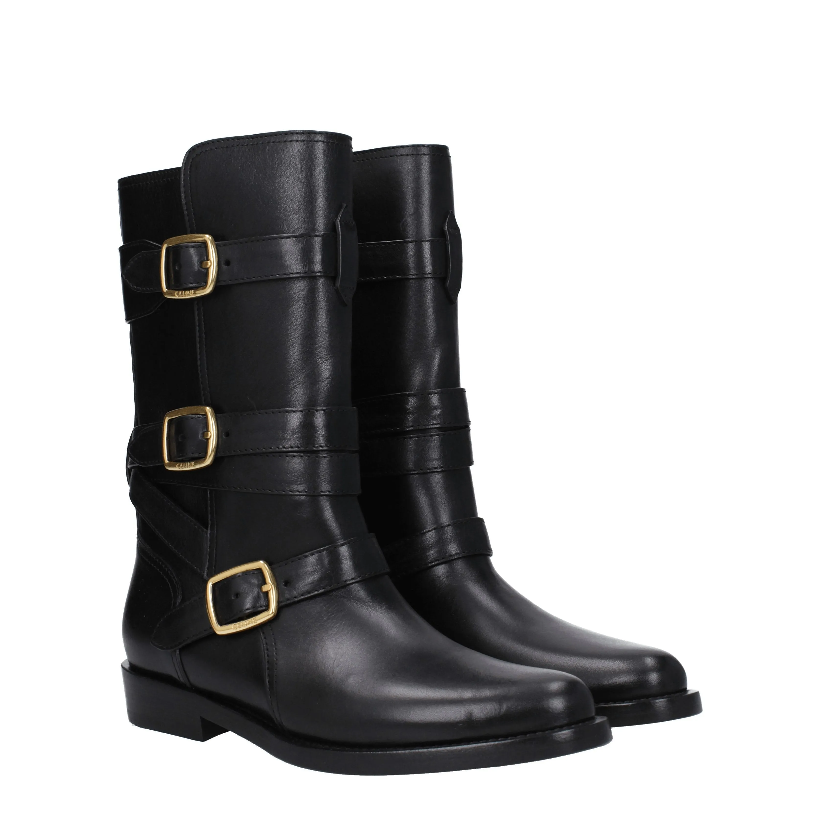 Celine Stivali Lyra Donna Pelle Nero