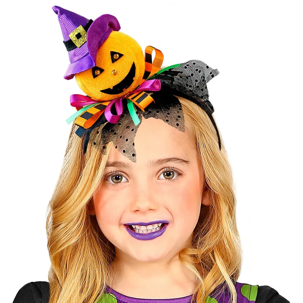 Cerchietto Capelli Donna Adulta con Zucca Cappello per Halloween