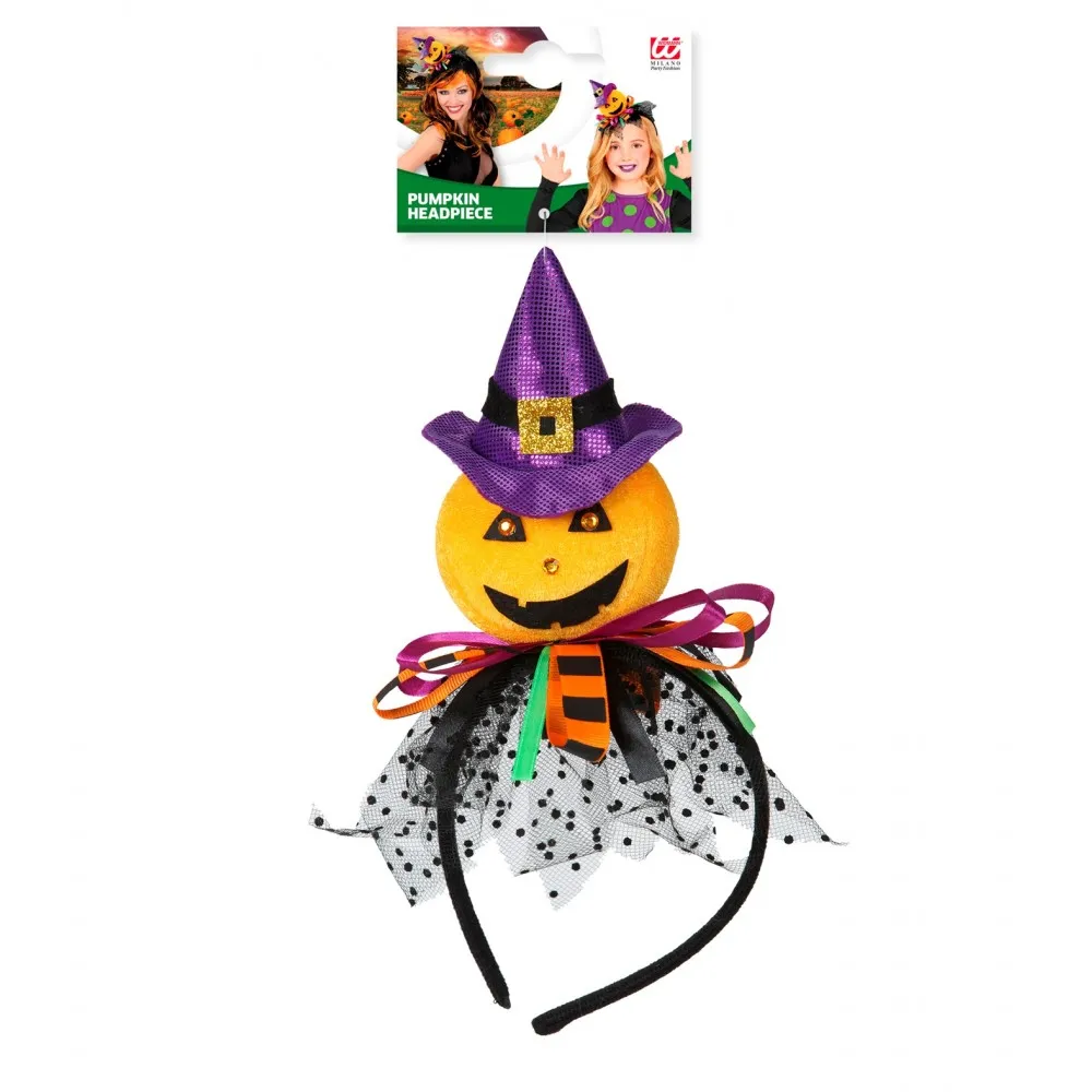 Cerchietto Capelli Donna Adulta con Zucca Cappello per Halloween
