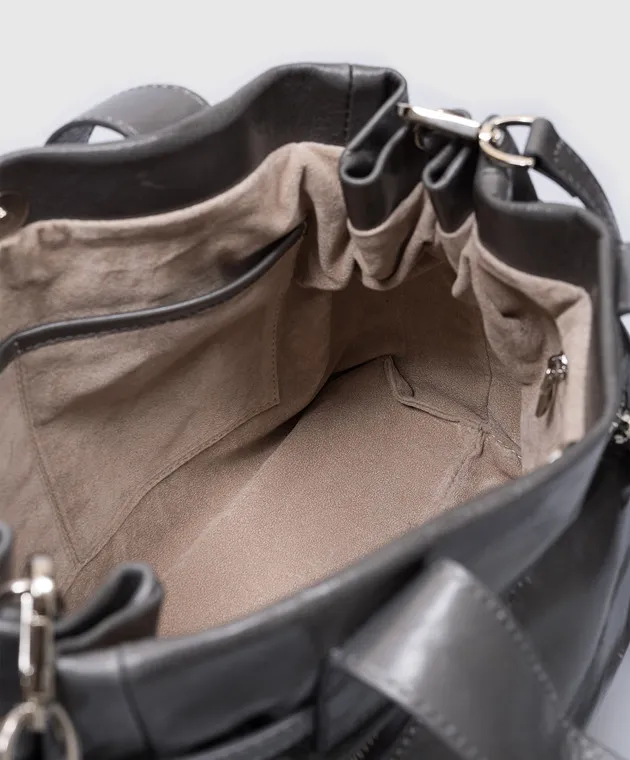 Christian Villa Borsa tote in pelle grigia lucida 6145
