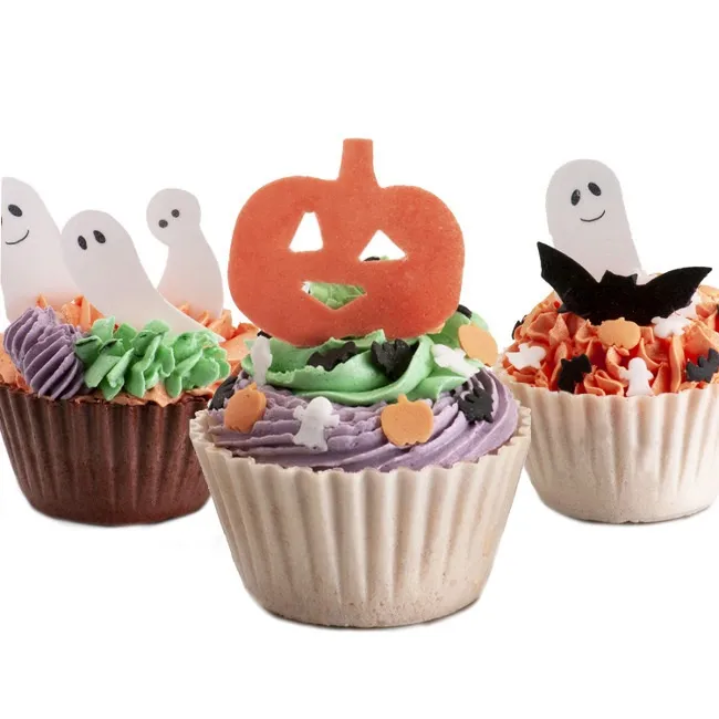 Cialde commestibili di Halloween da 4 a 5 cm - Dekora - 128 pezzi