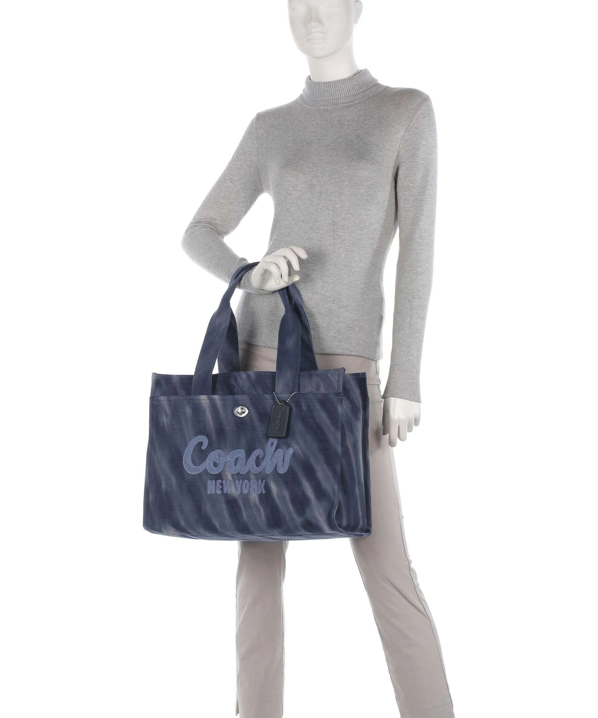  Coach Cargo 42 Borsa shopper cotone navy  