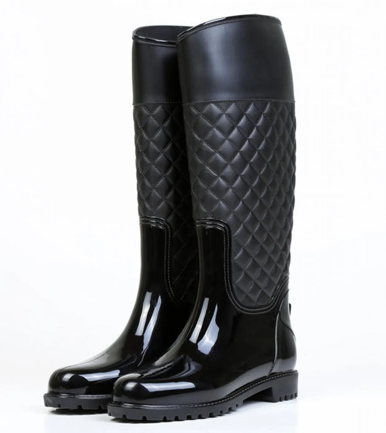 Comemore 2022 Stivali da pioggia al ginocchio invernali Stivali da pioggia da donna Scarpe da acqua in gomma alte per esterni pe