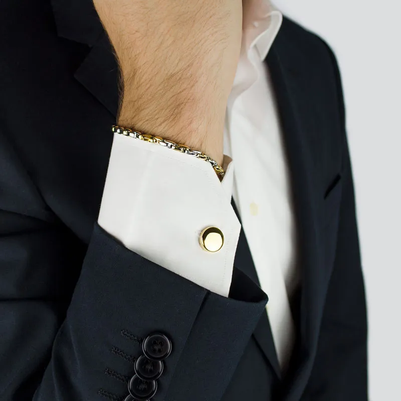 Copribottoni per camicia uomo in oro giallo