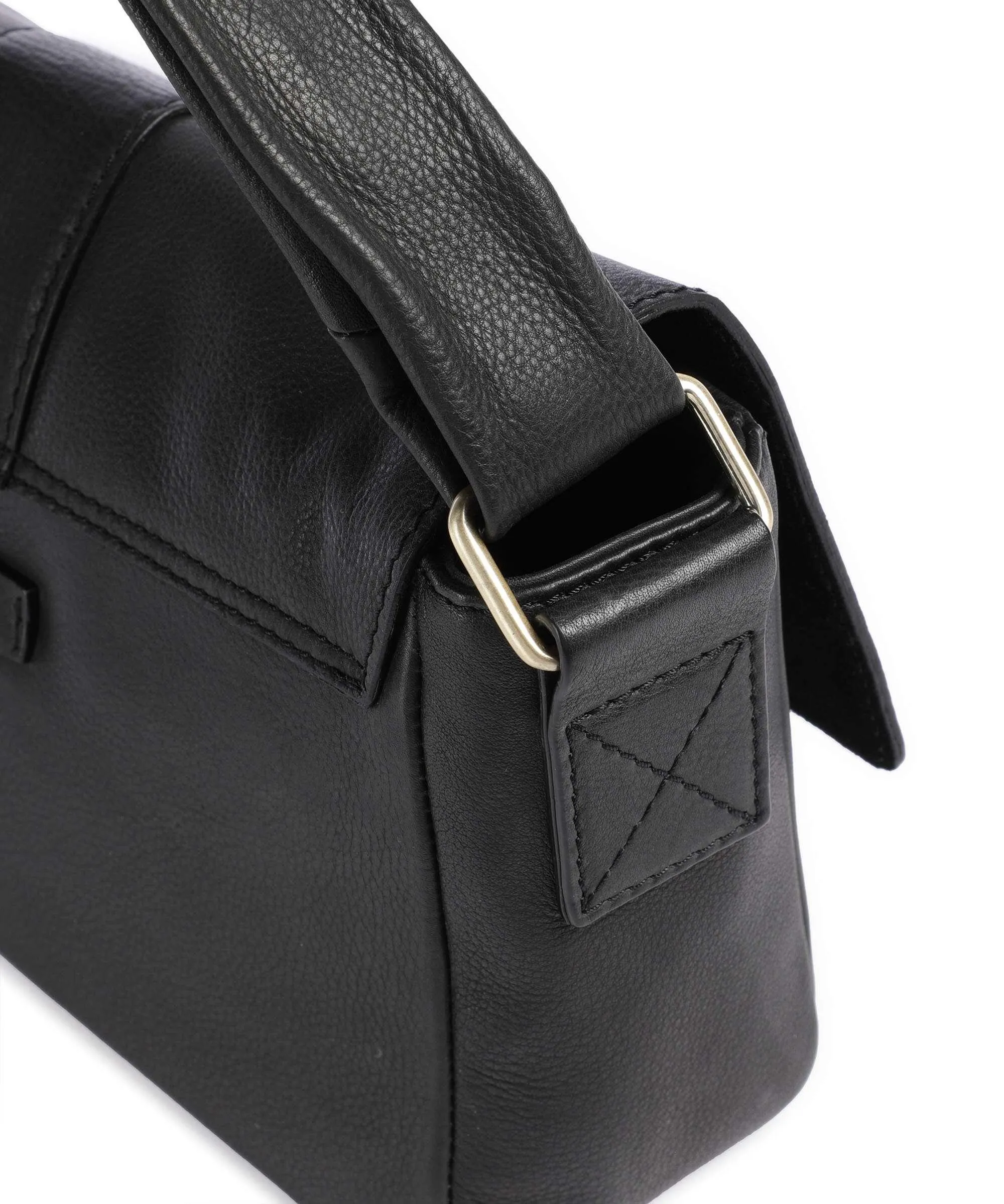  Depeche Art Gallery Borsa a mano pelle di vacchetta grana nero  