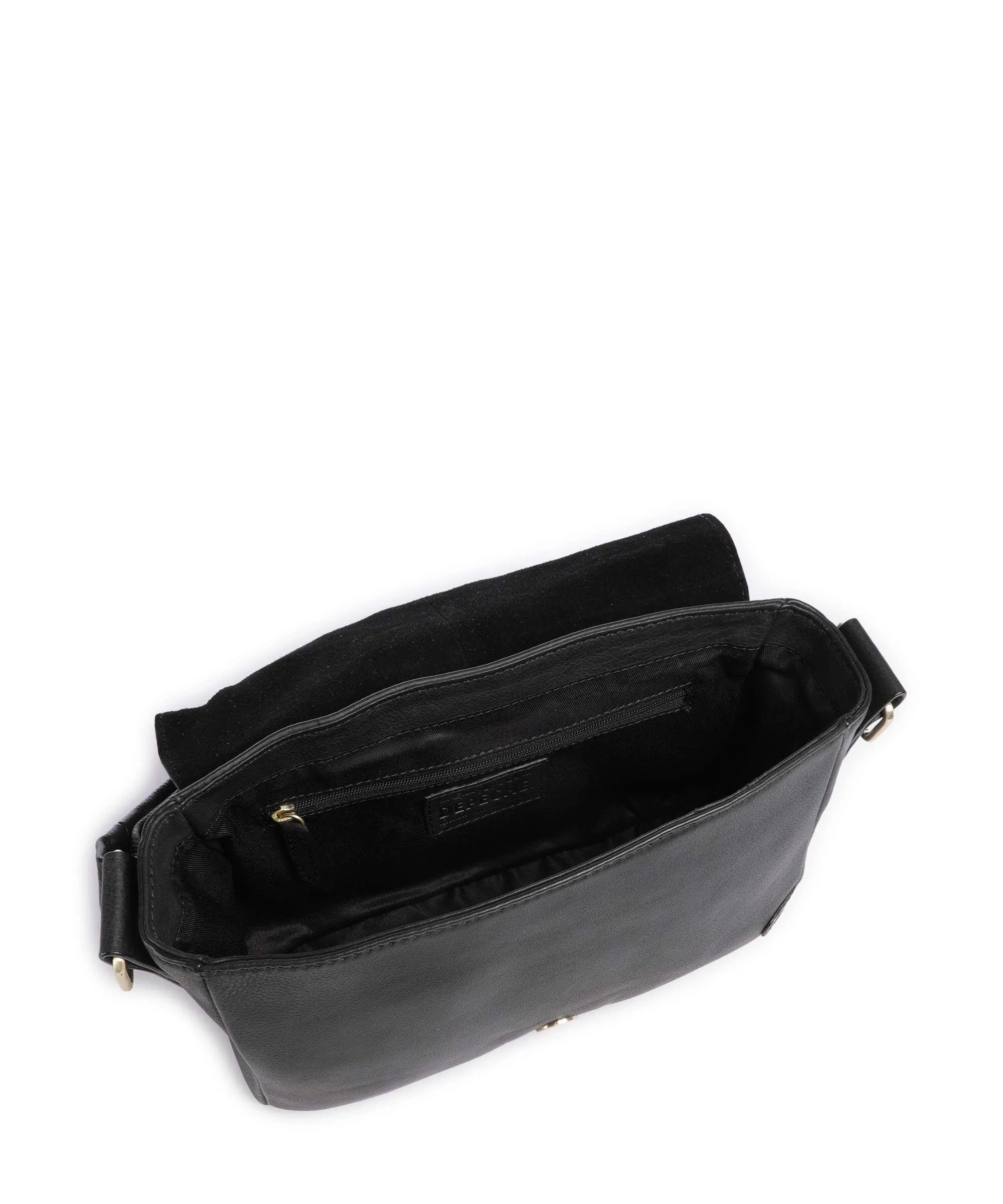 Depeche Art Gallery Borsa a mano pelle di vacchetta grana nero  