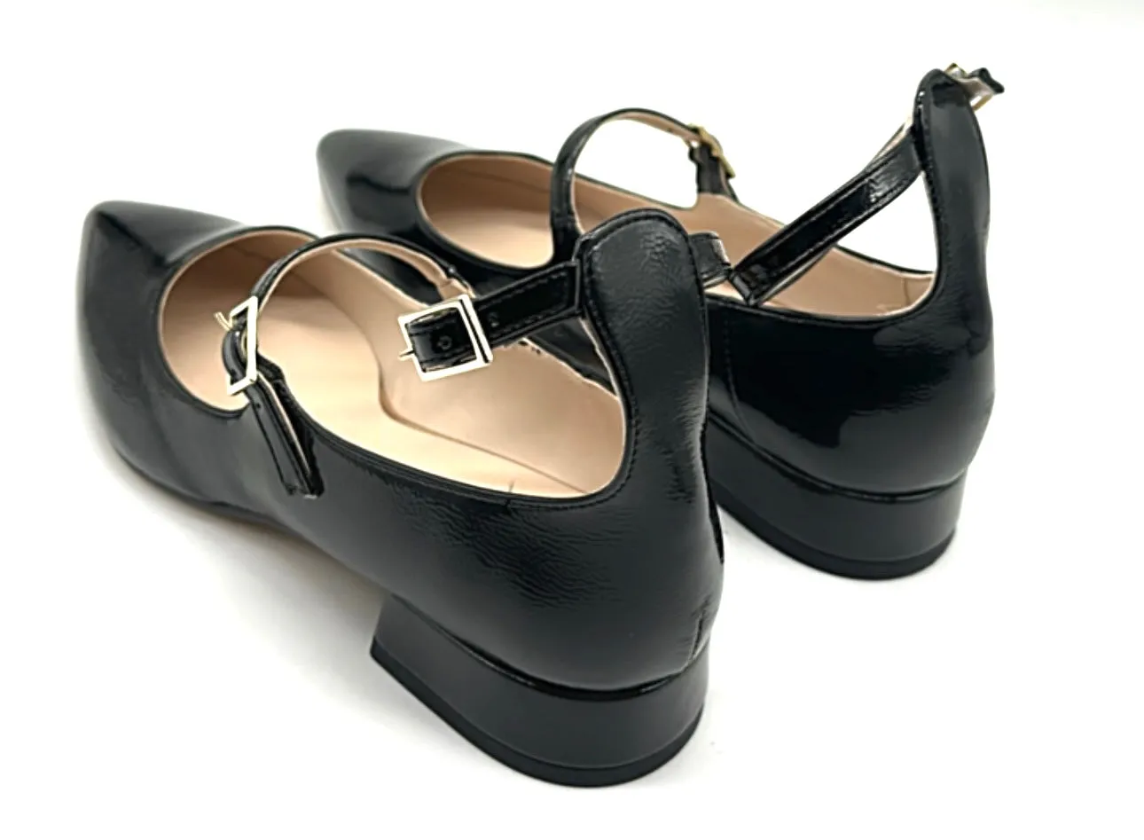 Divine Follie - Ballerina in vernice con tacco nera