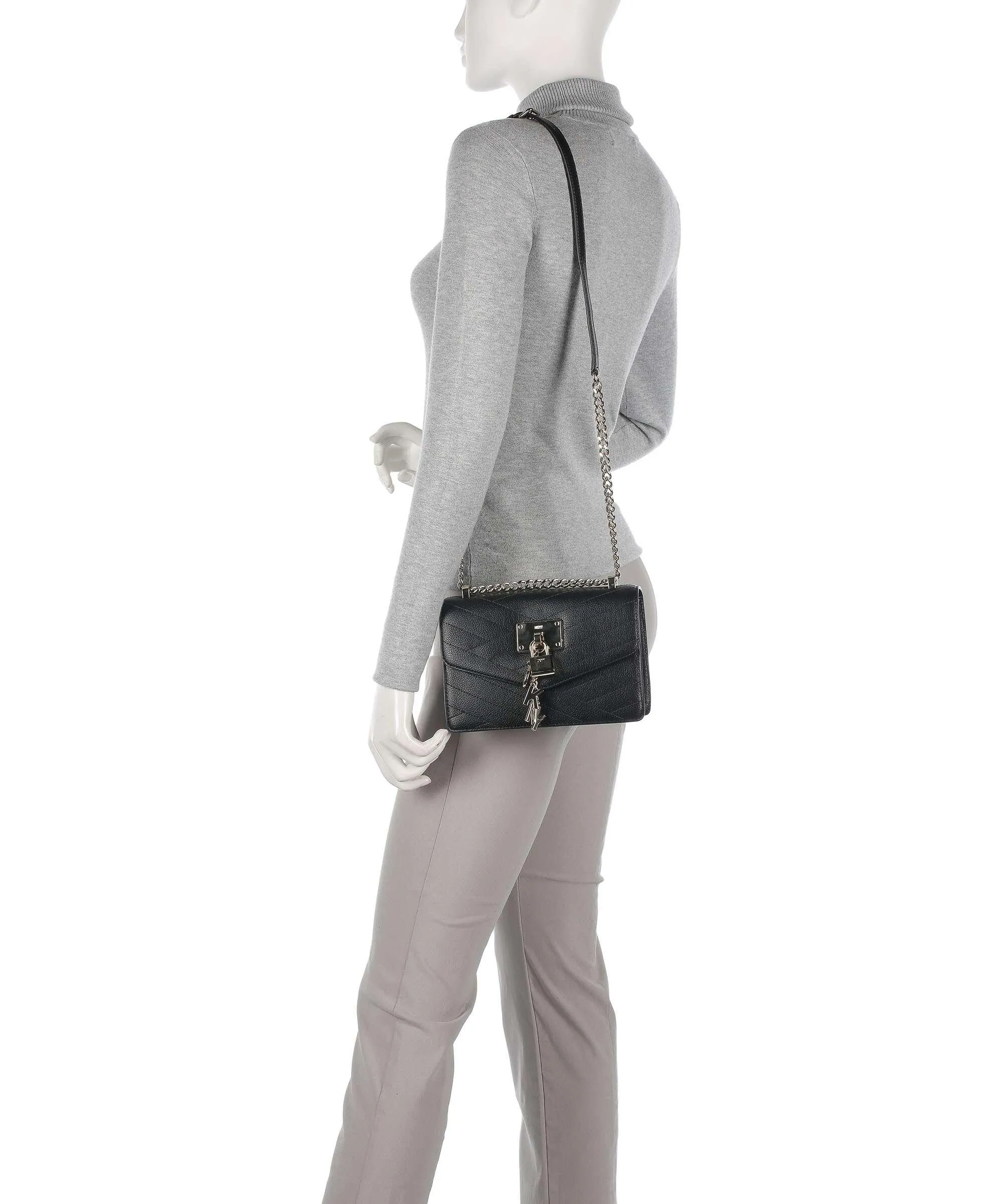  DKNY Elissa Borsa a spalla pelle sintetica nero  