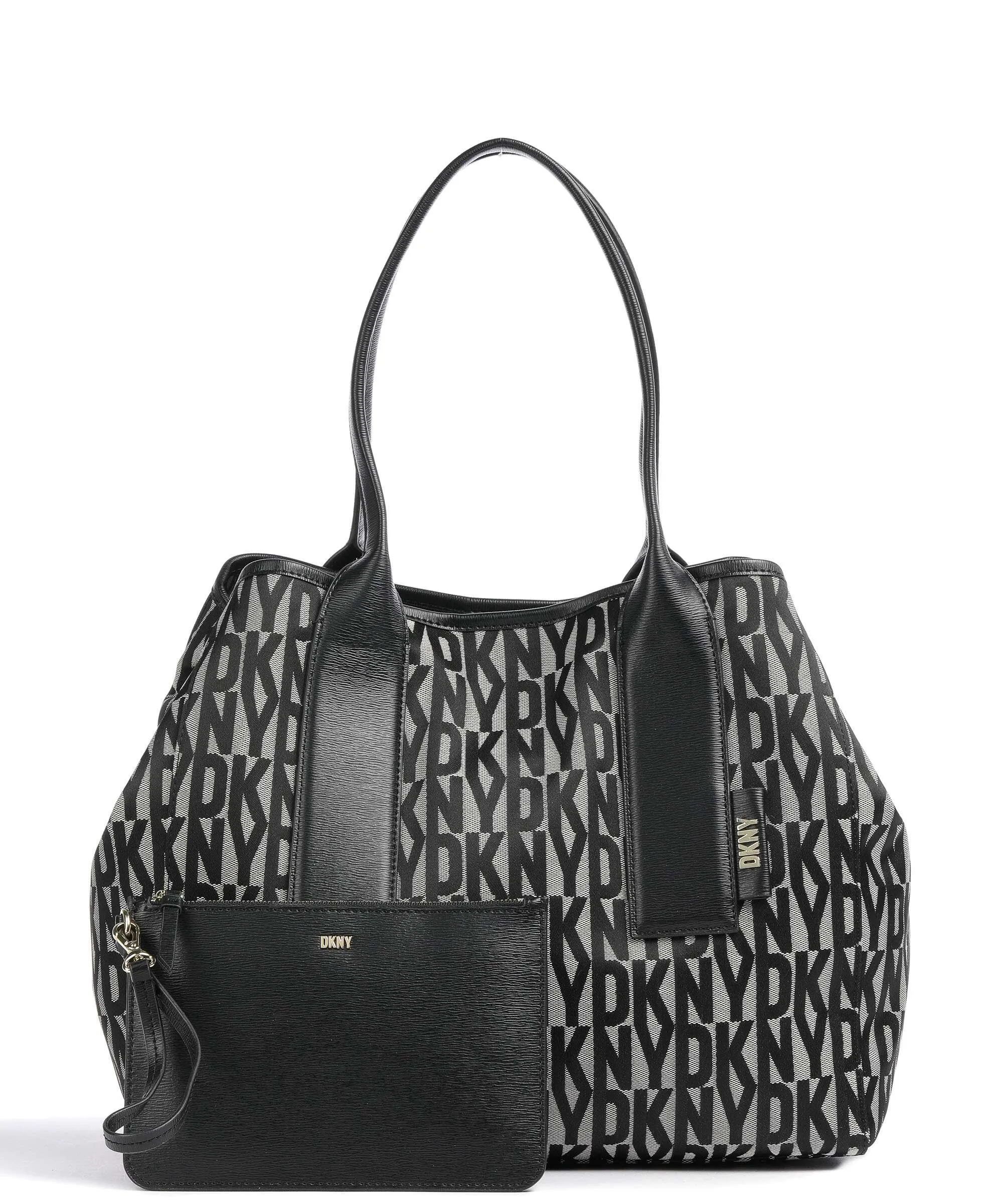  DKNY Grayson Borsa shopper poliestere bianco/nero  