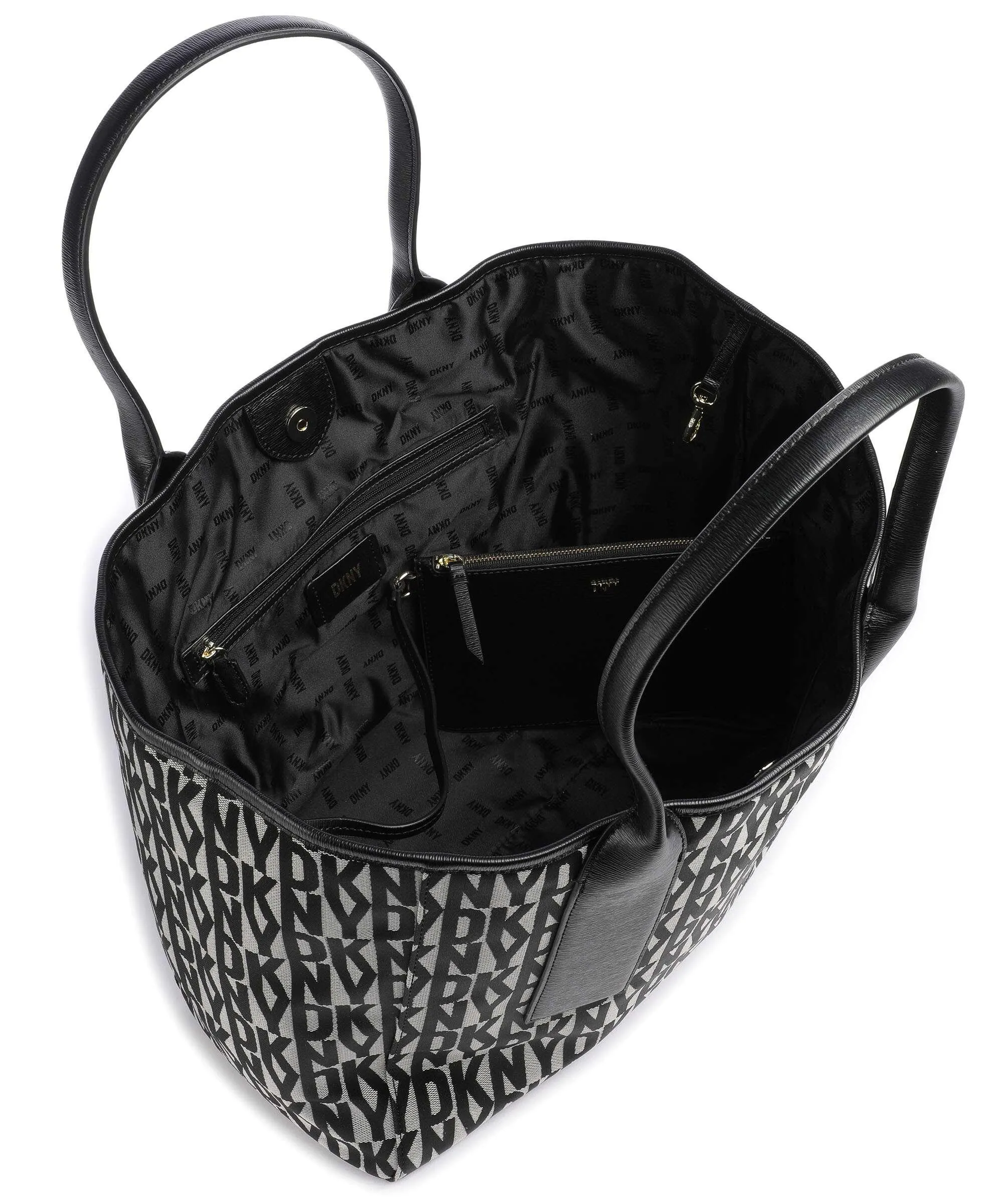  DKNY Grayson Borsa shopper poliestere bianco/nero  