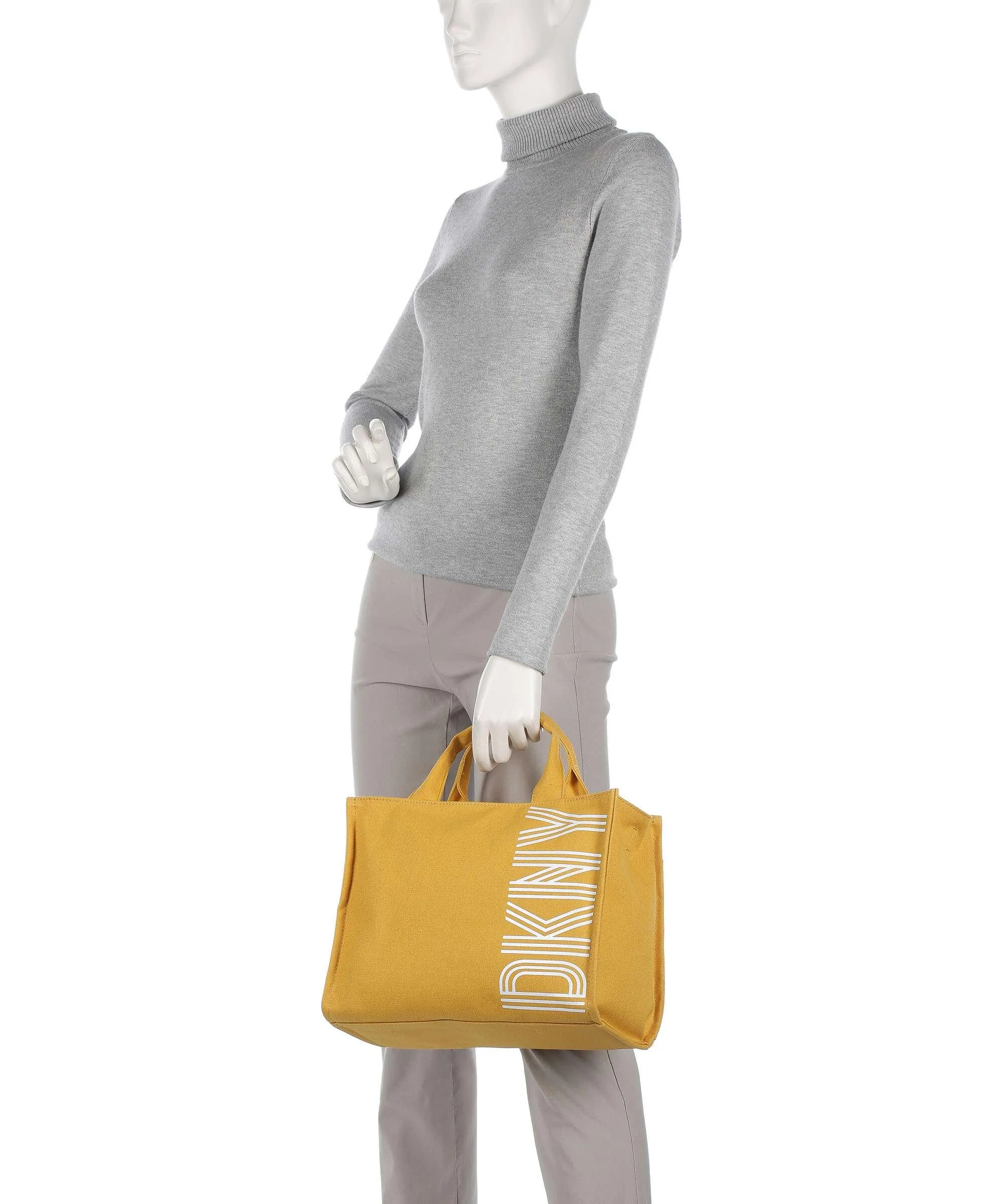  DKNY Noa Borsa a mano cotone giallo  