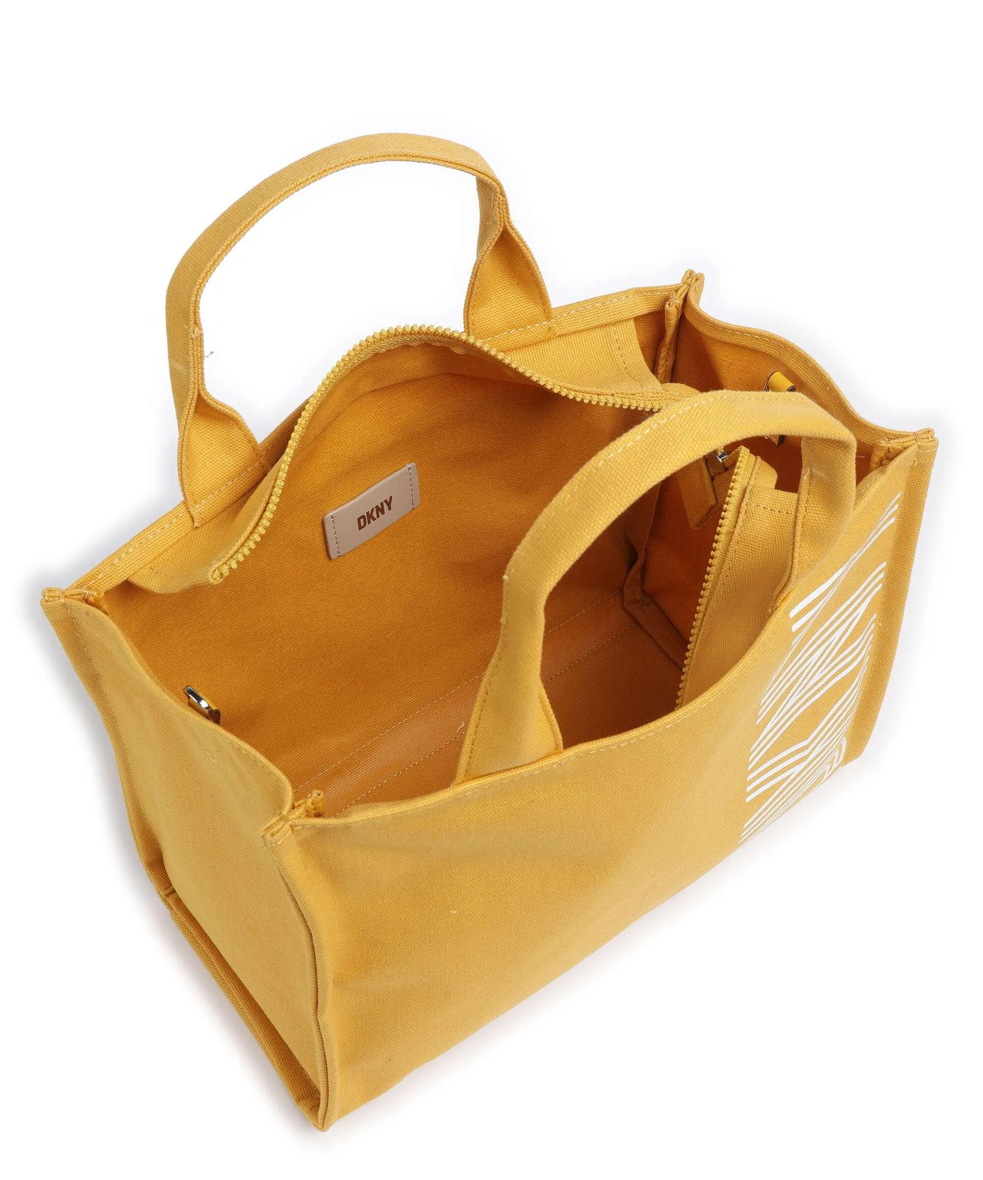  DKNY Noa Borsa a mano cotone giallo  
