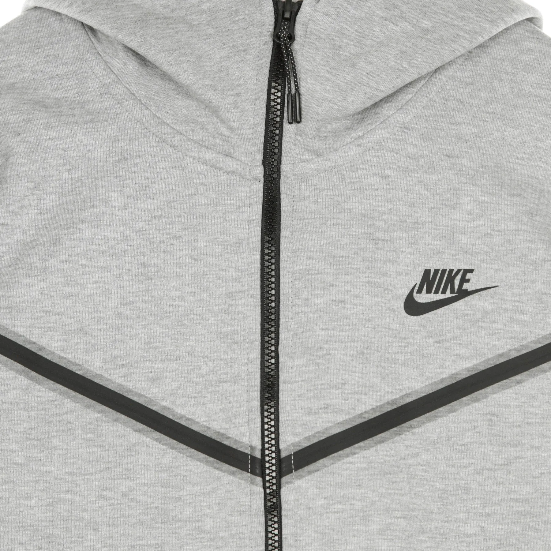 Felpa Leggera Cappuccio Zip Uomo Sportswear Tech Fleece Hoodie Dk Grey Heather/black