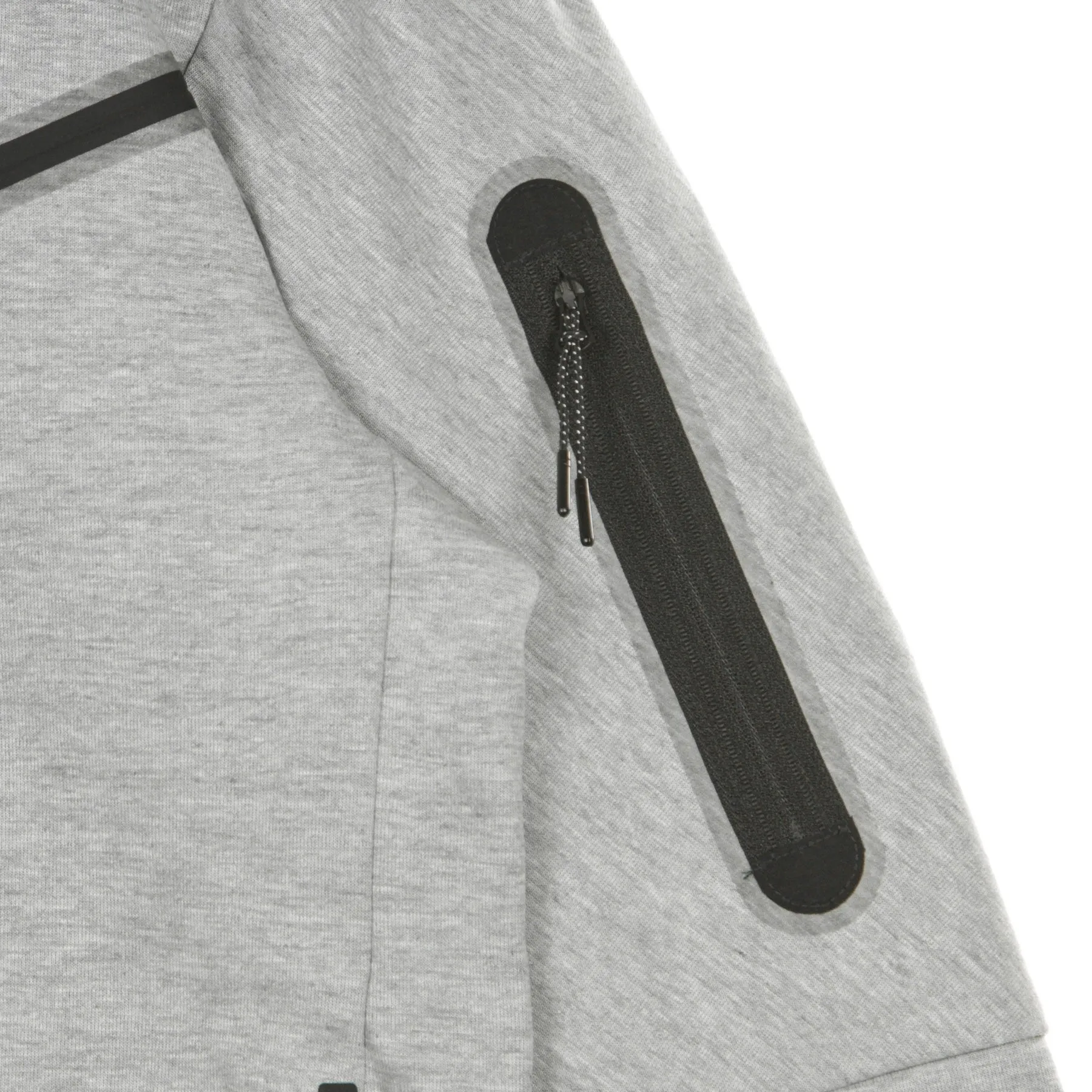 Felpa Leggera Cappuccio Zip Uomo Sportswear Tech Fleece Hoodie Dk Grey Heather/black