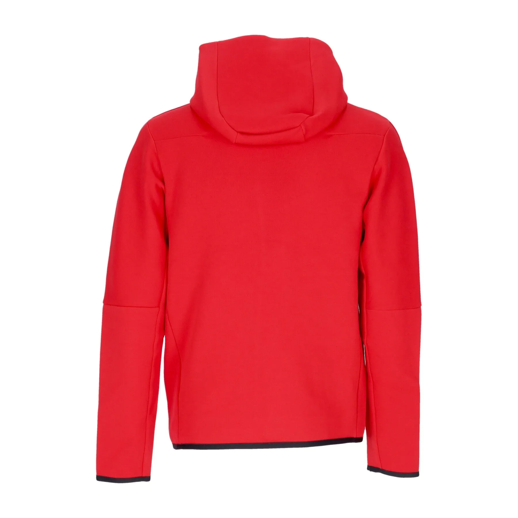 Felpa Leggera Cappuccio Zip Uomo Sportswear Tech Fleece Hoodie University Red/black