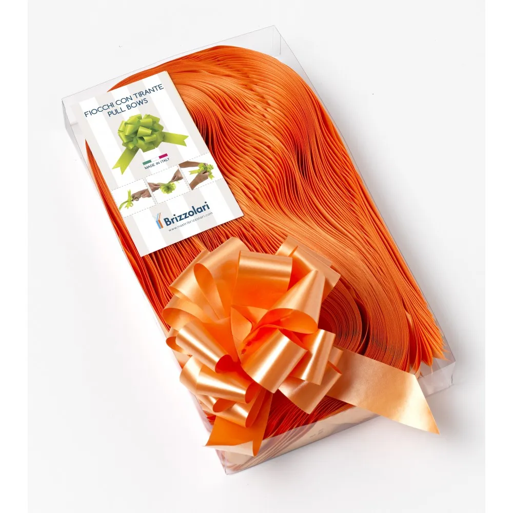 Fiocchi Rapidi Arancioni Nastri Coccarde per Matrimoni Halloween San Patrizio - 100 Pezzi 31 Mm