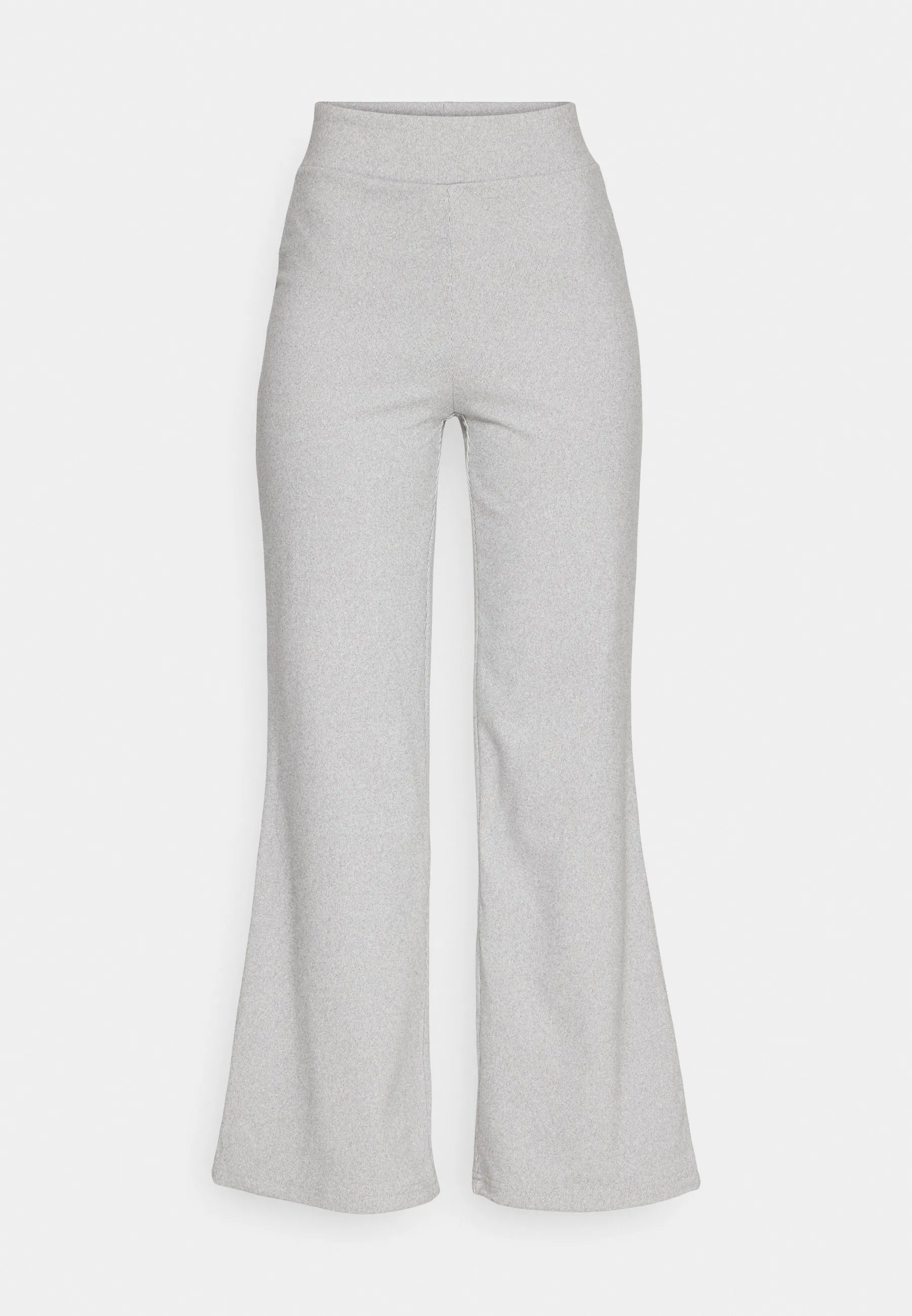 FLARE BRUSHED RIB PANTS - Pantaloni