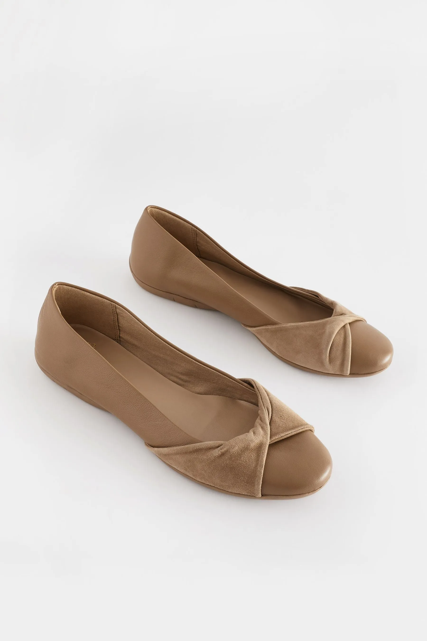 Forever Comfort - Ballerine Scarpe in pelle con incrocio