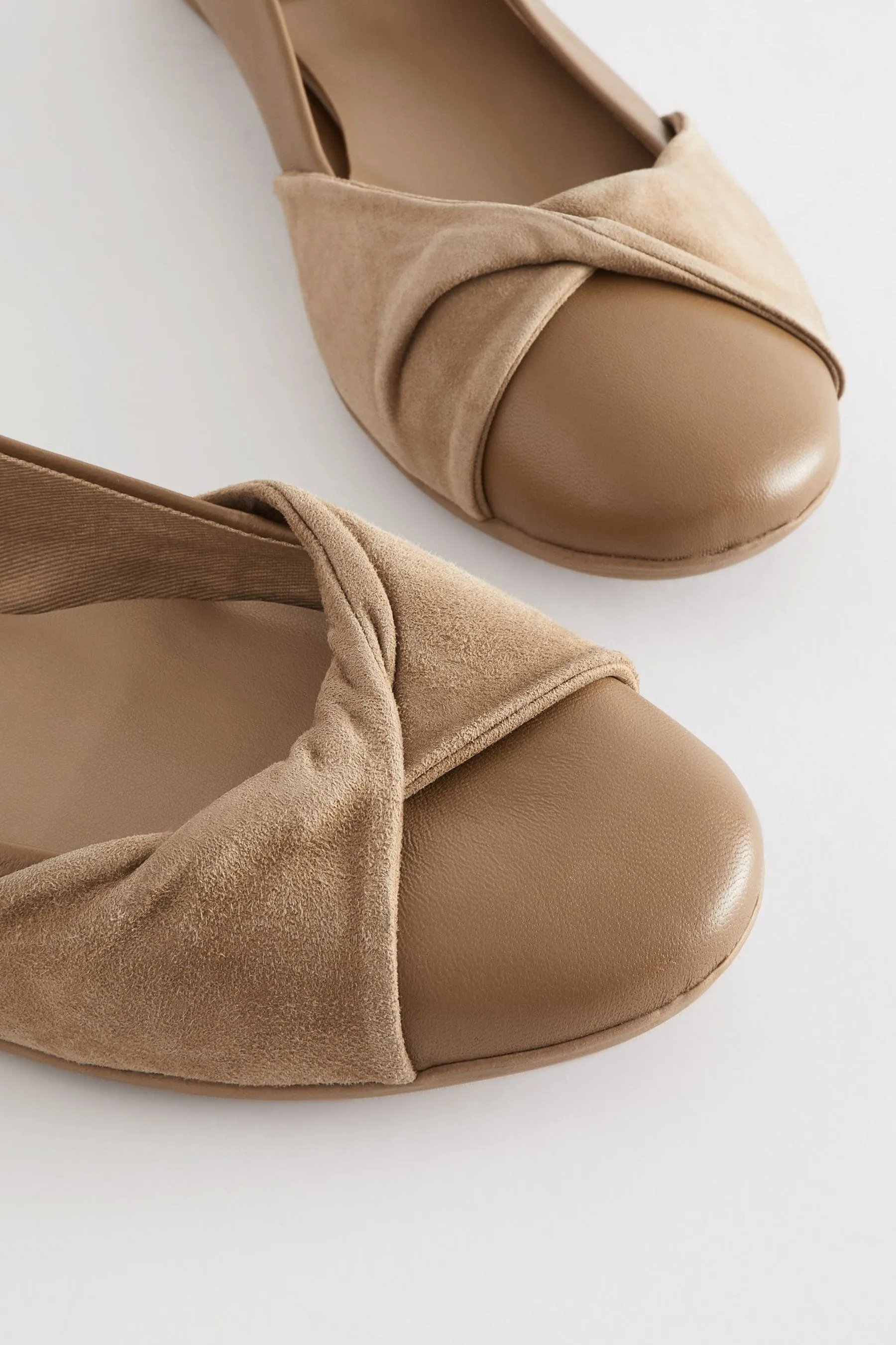 Forever Comfort - Ballerine Scarpe in pelle con incrocio