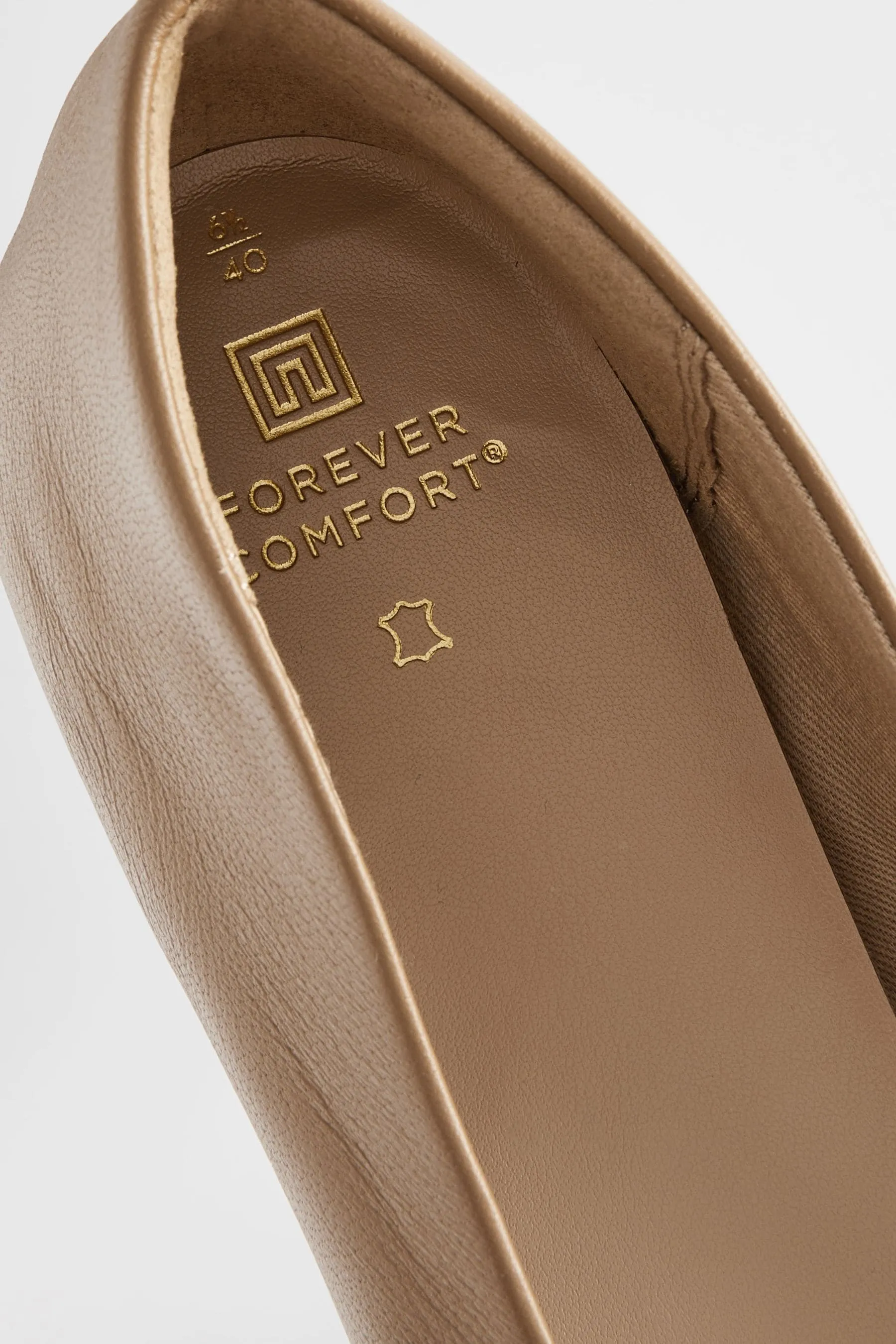 Forever Comfort - Ballerine Scarpe in pelle con incrocio