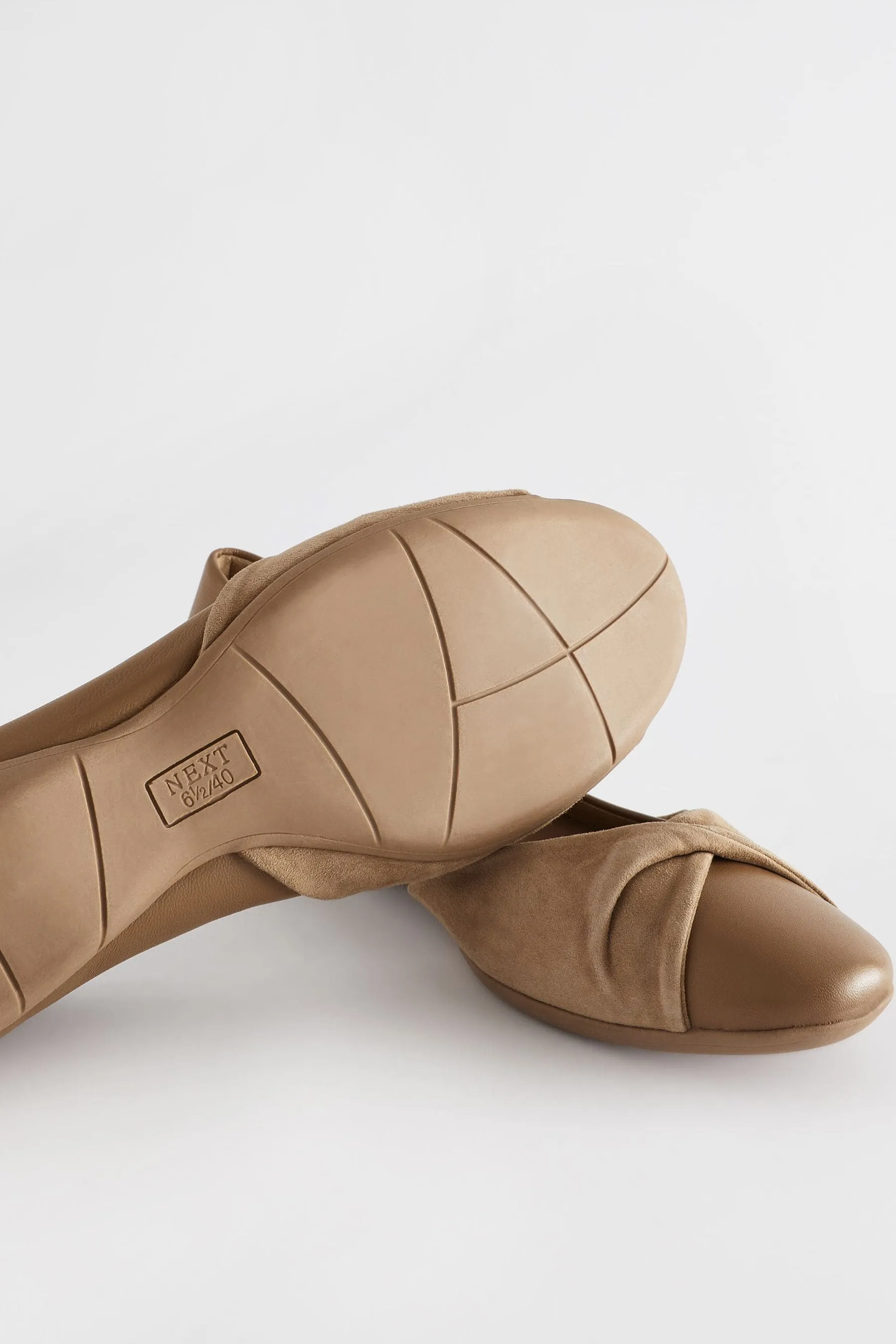 Forever Comfort - Ballerine Scarpe in pelle con incrocio