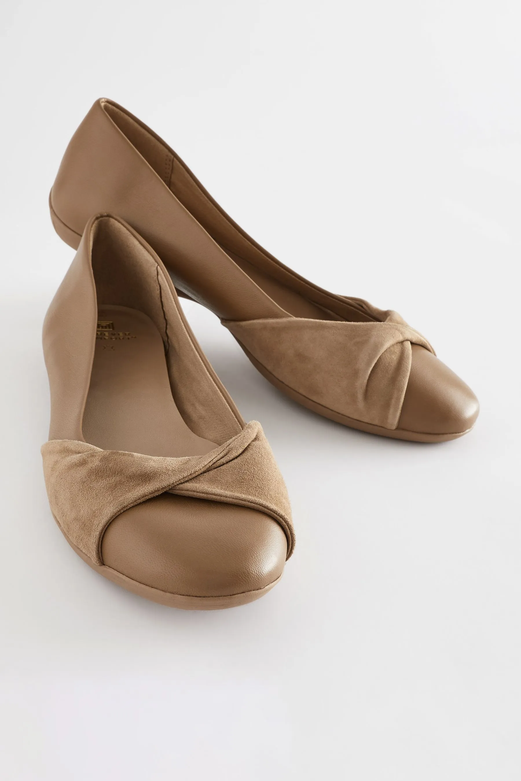 Forever Comfort - Ballerine Scarpe in pelle con incrocio