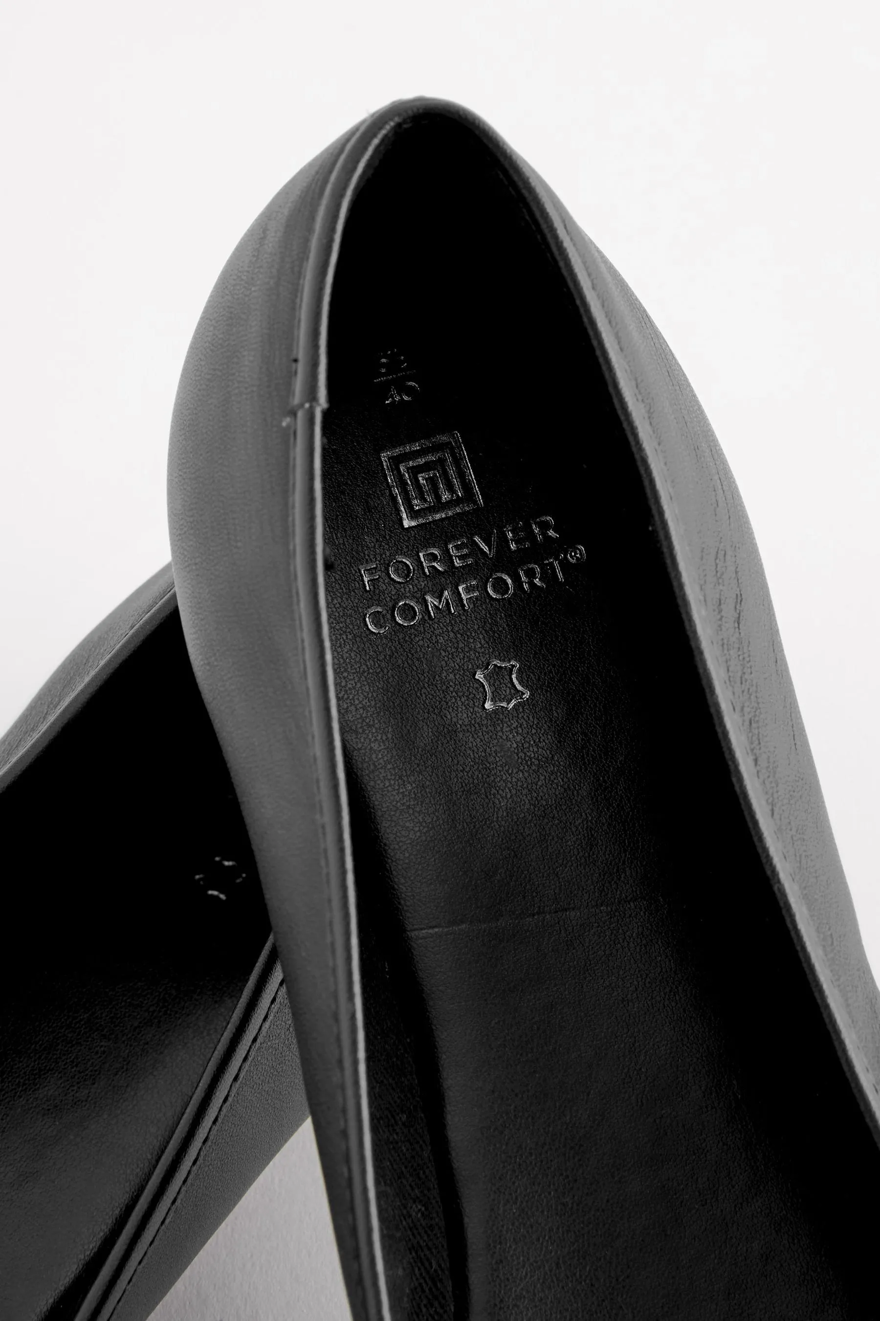 Forever Comfort® - Ballerine Scarpe in pelle con punta rotonda