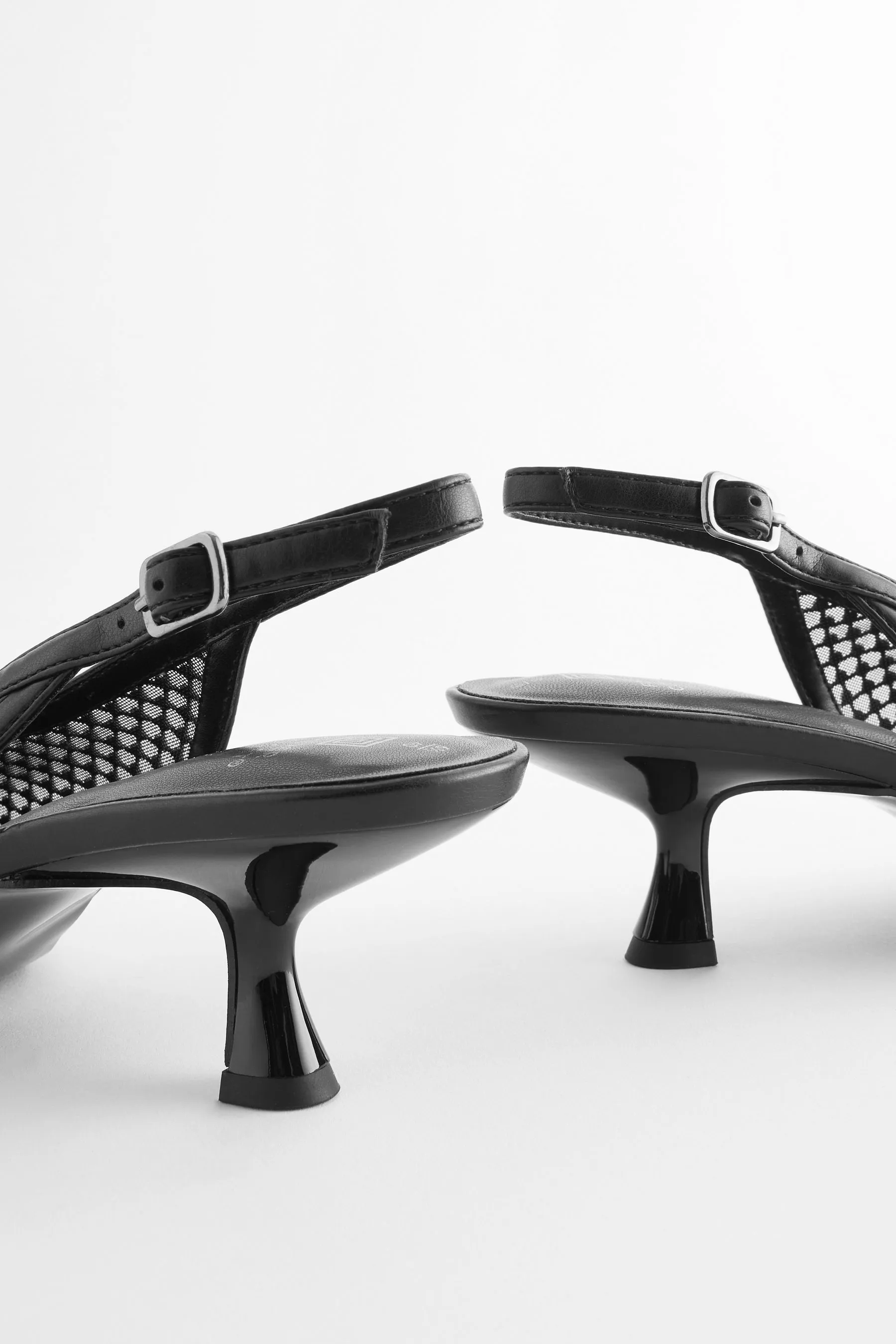 Forever Comfort® - Scarpe in rete gioiello con tacco e cinturino posteriore