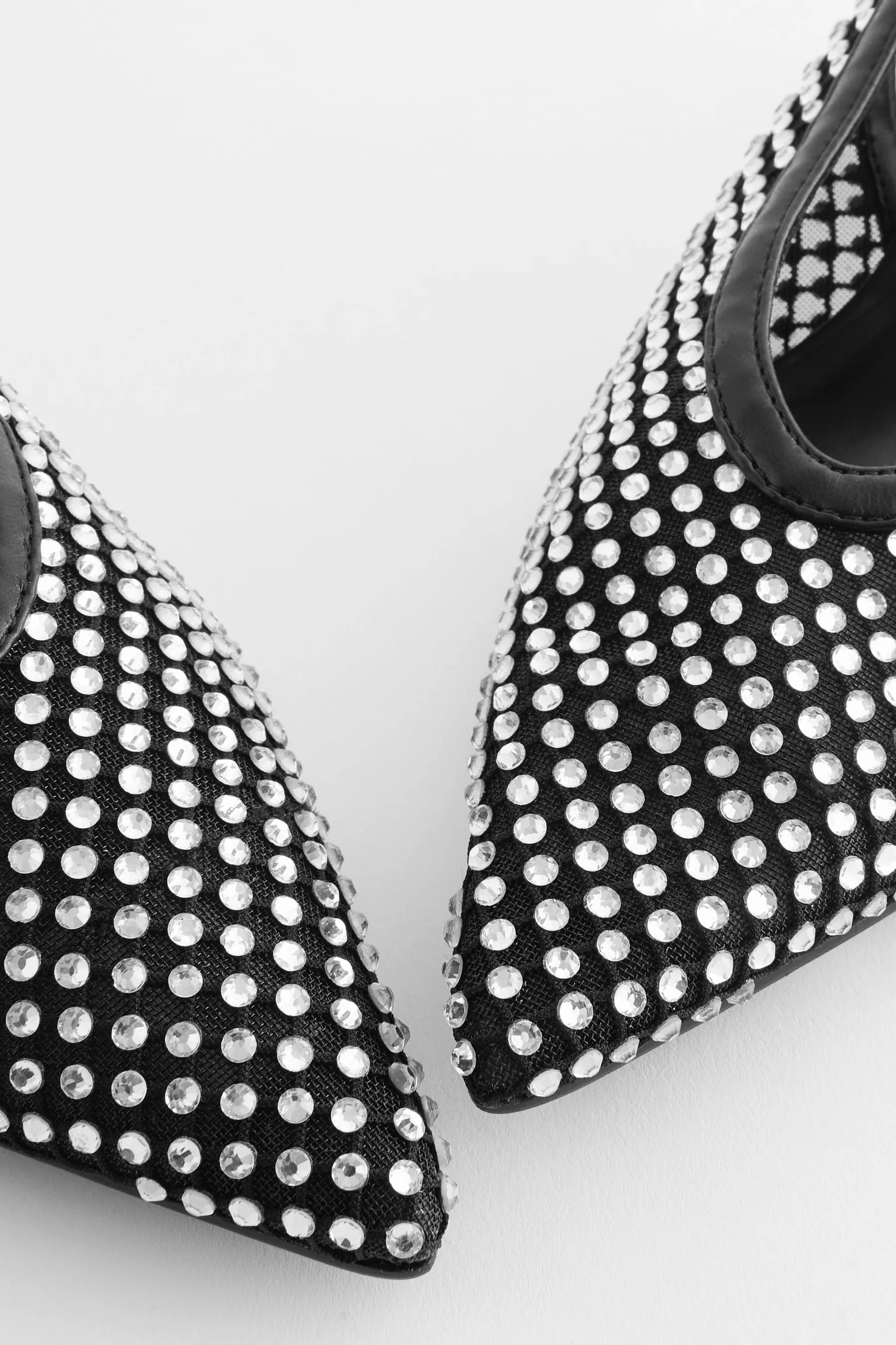 Forever Comfort® - Scarpe in rete gioiello con tacco e cinturino posteriore