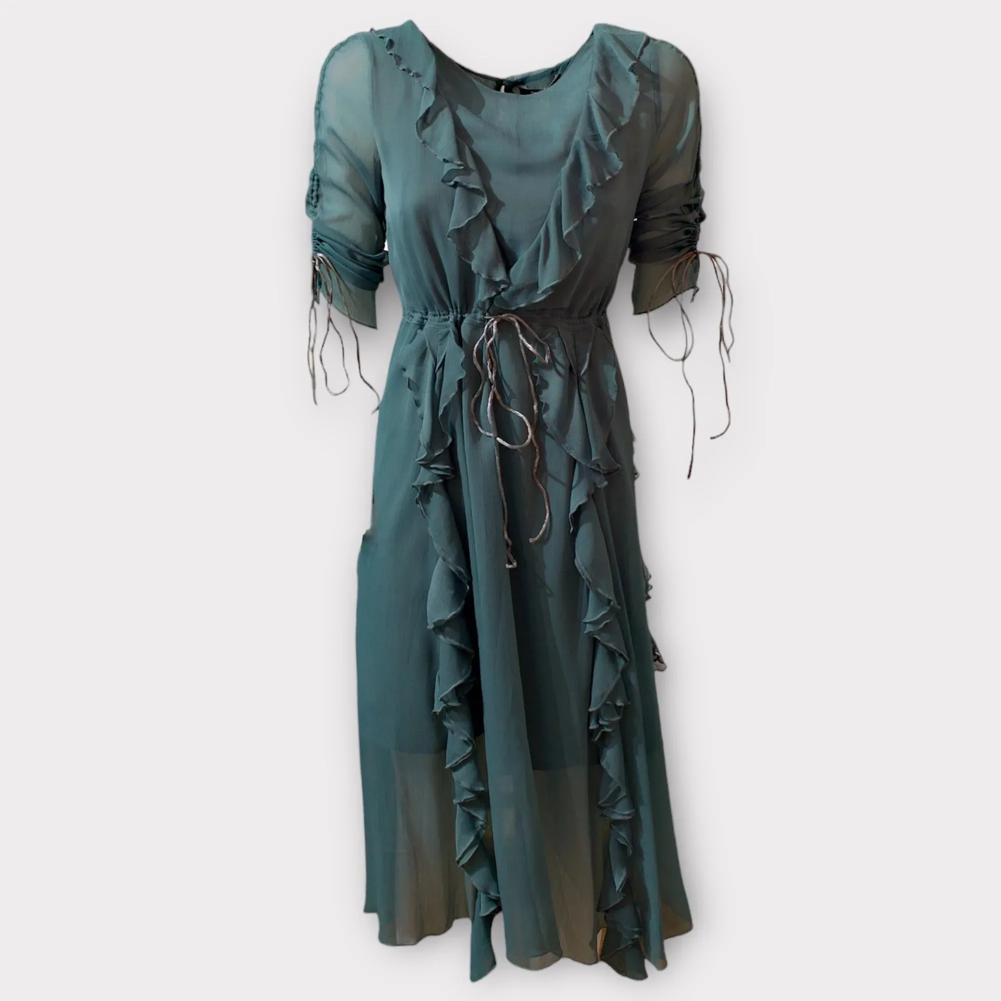 Fracomina – Abito midi verde