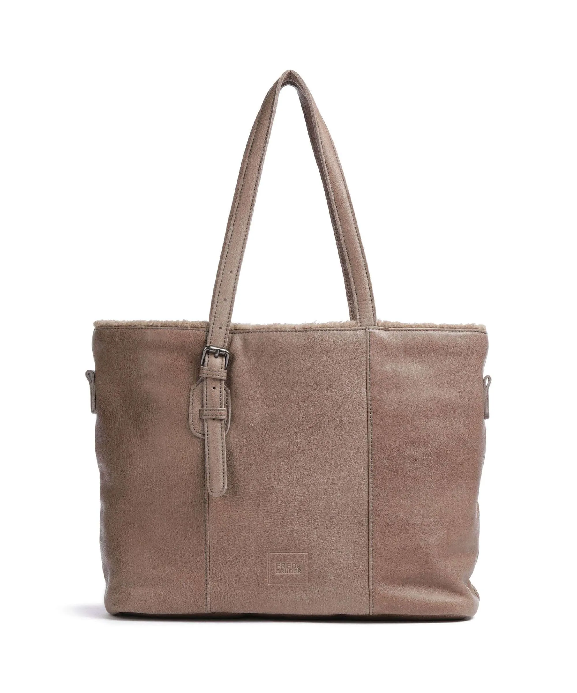  FredsBruder Inside Out Borsa shopper pelle granulata taupe  